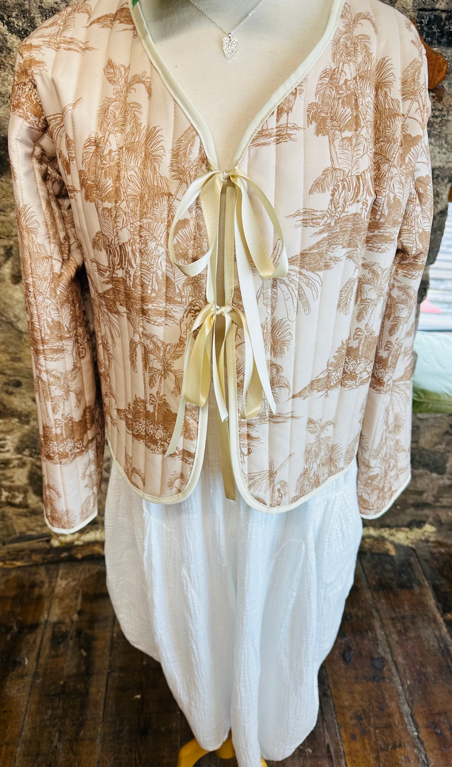 “Bronte” elegant quilted Italian dress jacket