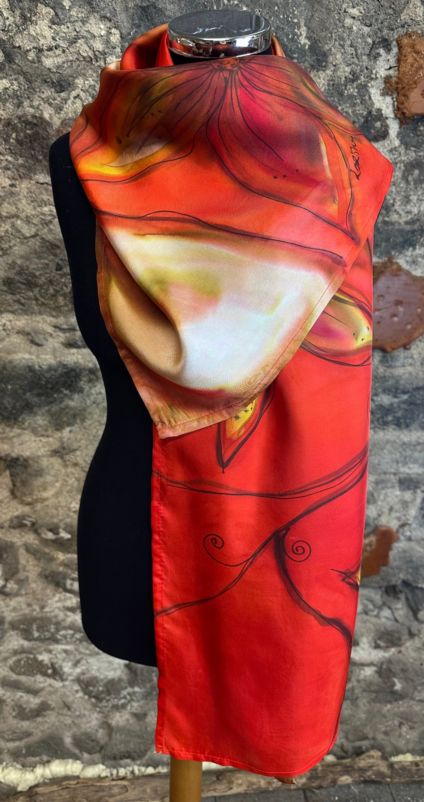 Lorsha Handpainted silk scarf collection