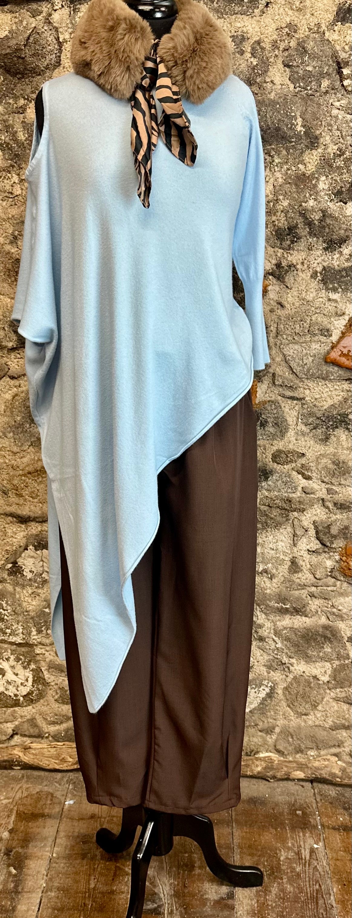 “Mary Beth” chocolate Italian pintuck dress trouser