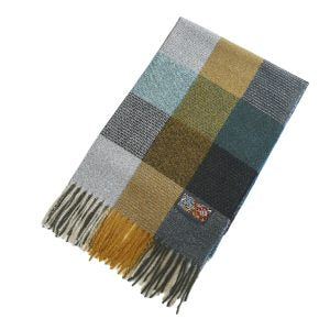 The Irish field patchwork wrap scarf