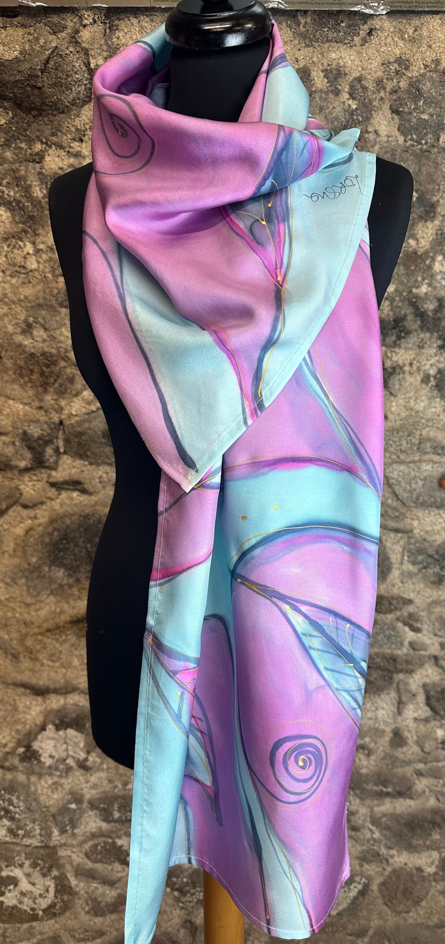 Lorshadesign Handpainted silk scarf collection