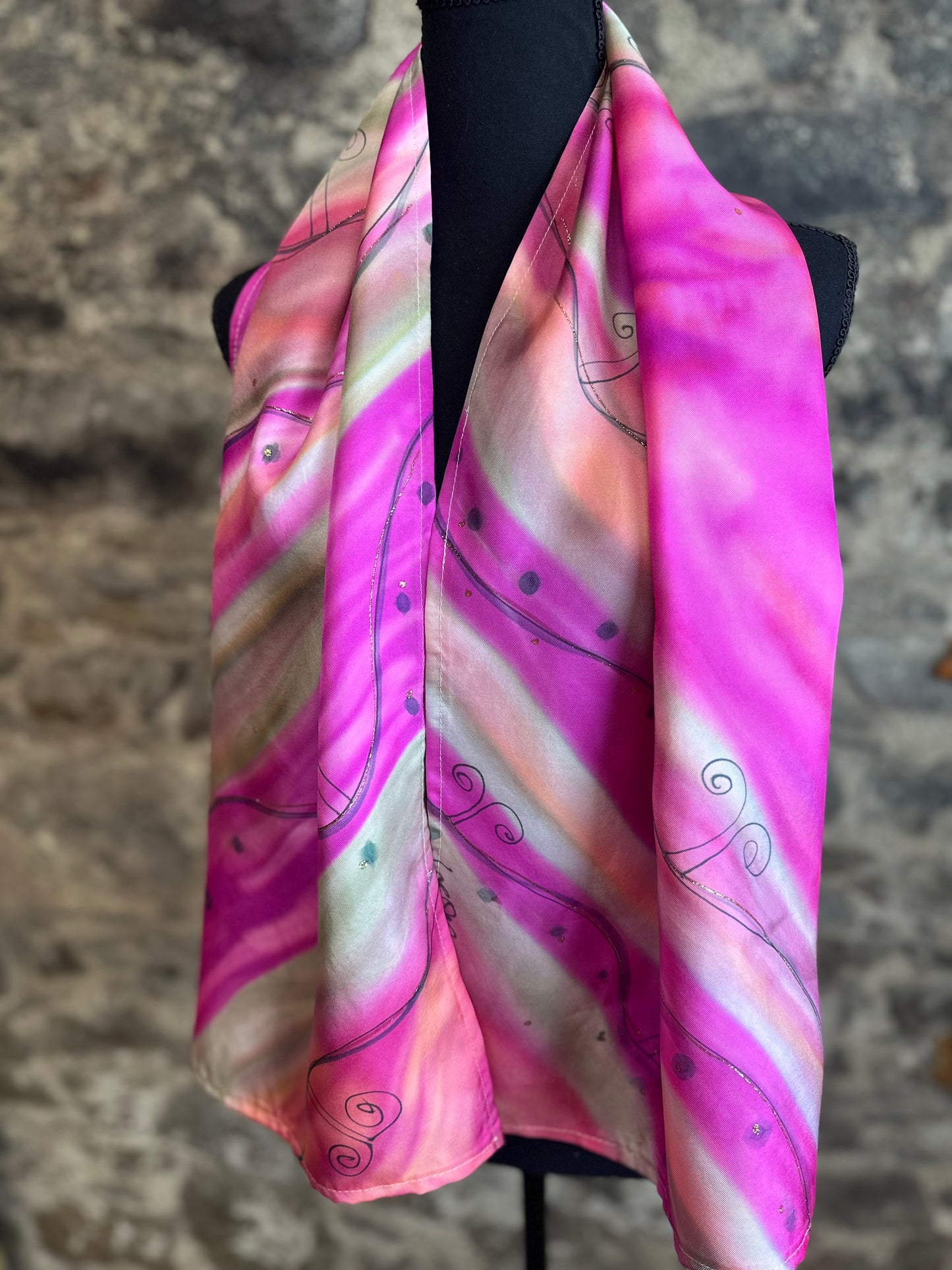 Lorshadesign Handpainted silk scarf collection