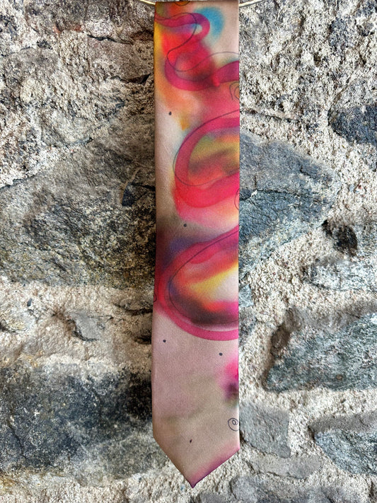 Lorshadesign Handpainted silk tie