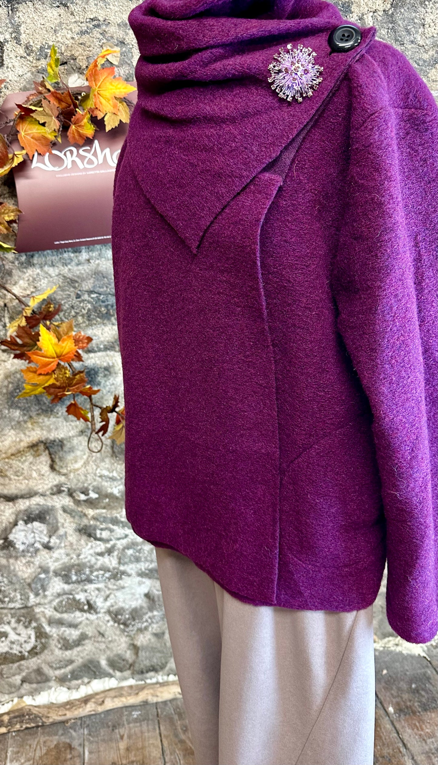 “ jay “ Italian wrap jacket magenta