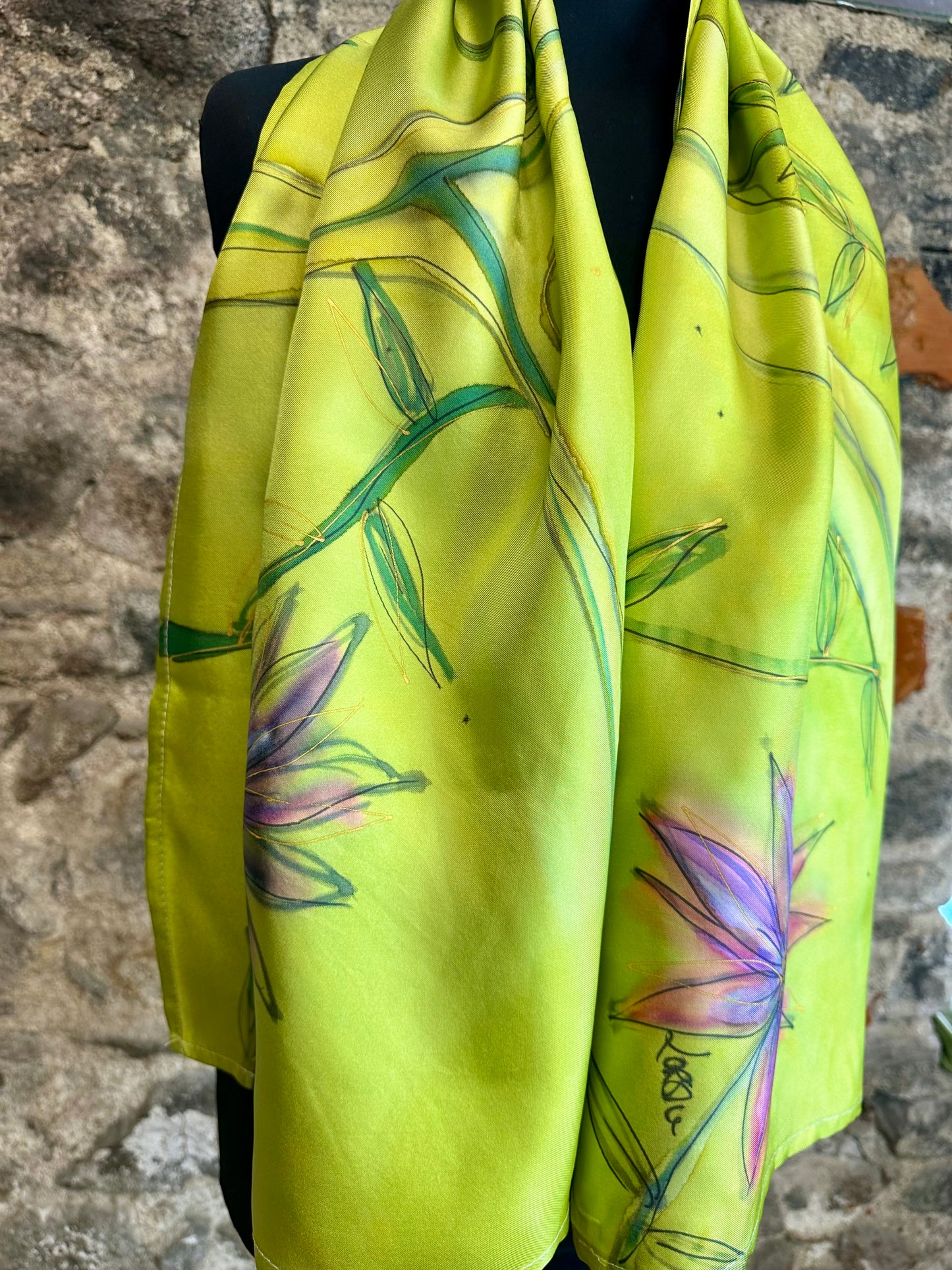Lorshadesign Handpainted silk scarfs