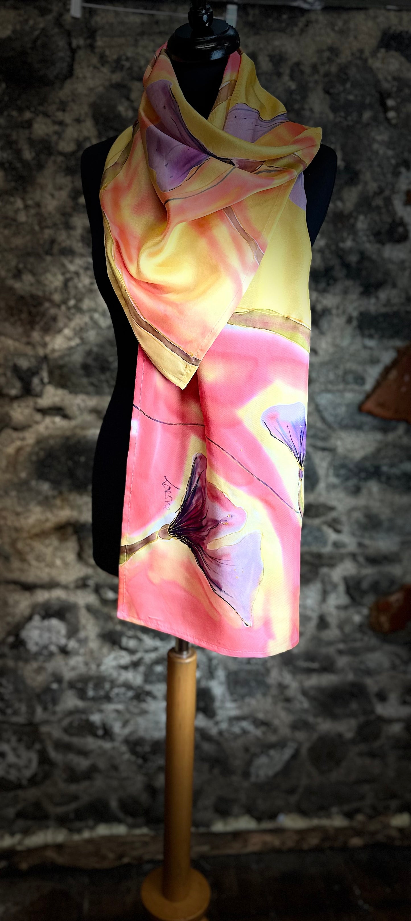 Lorshadesign Handpainted silk scarfs