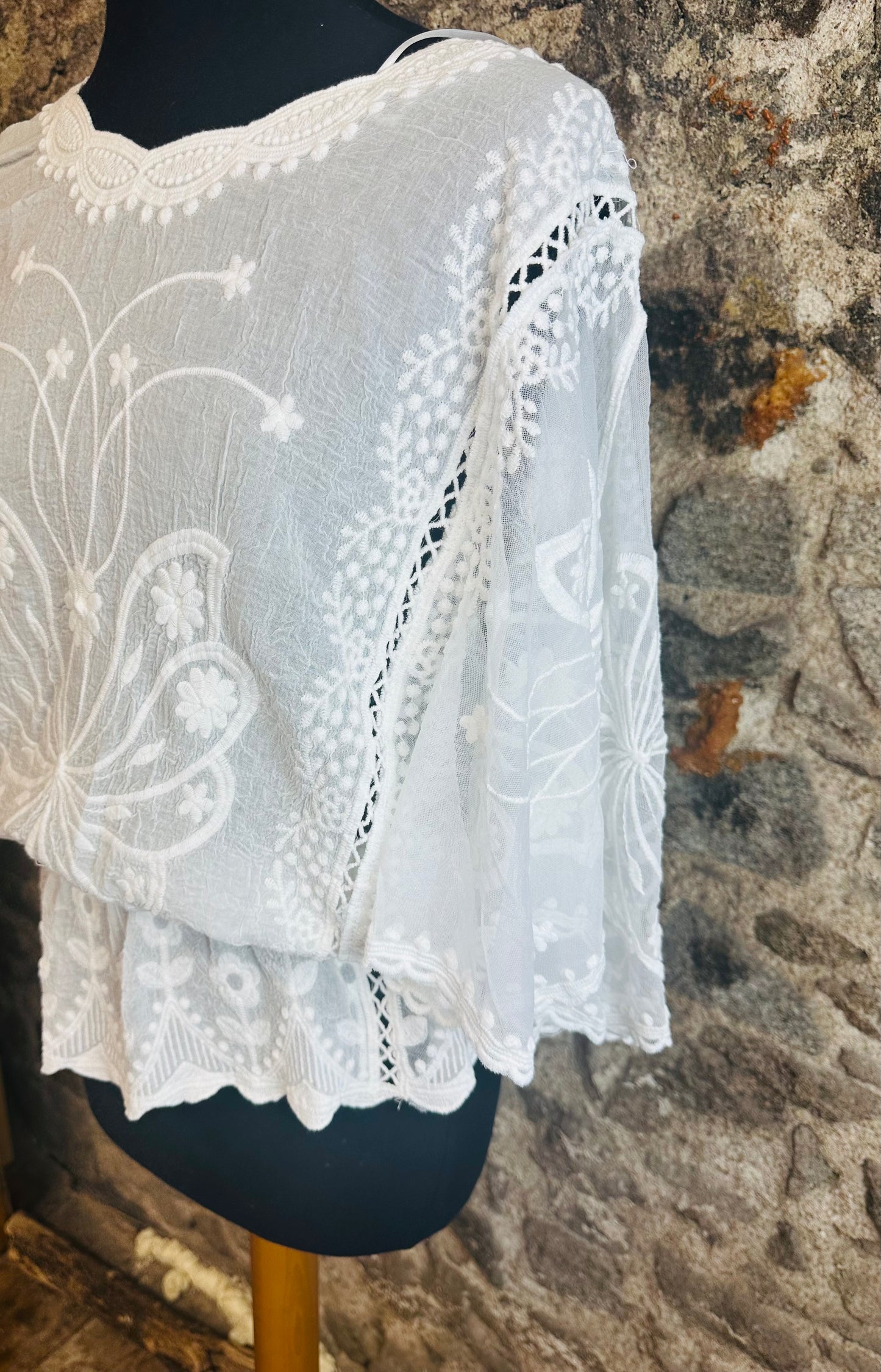 “Jilly “ delicate butterfly sleeve blouse