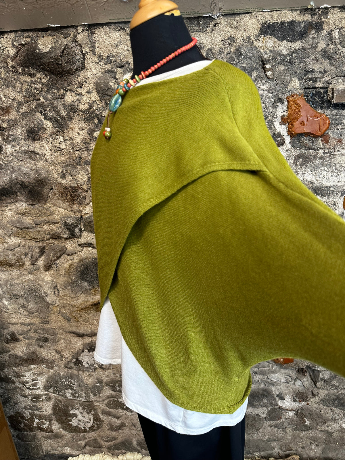 “Sadie “ pistachio italian crossover knit