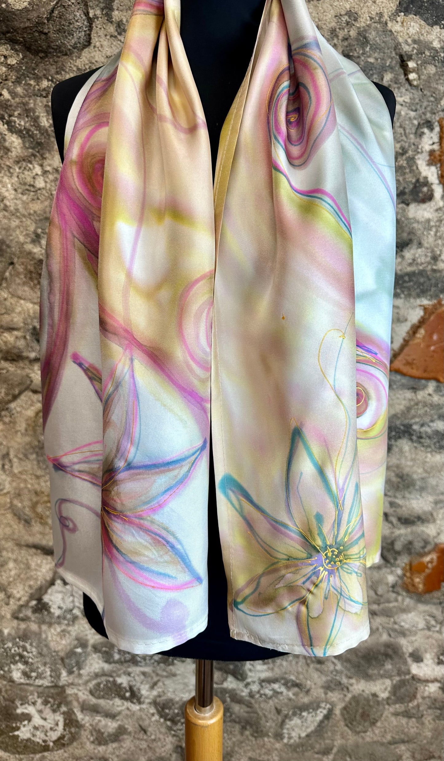 Lorsha Design Handpainted silk scarf collection