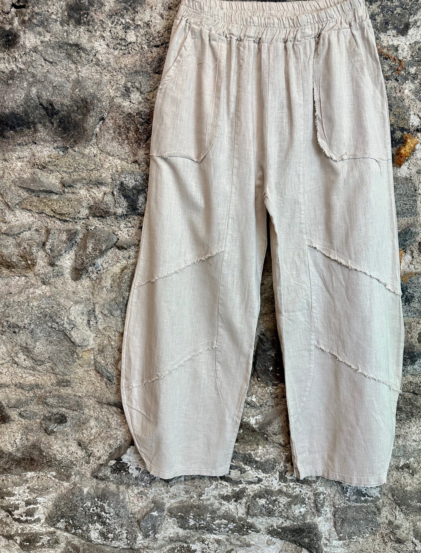 “Lily “ natural Italian linen culottes