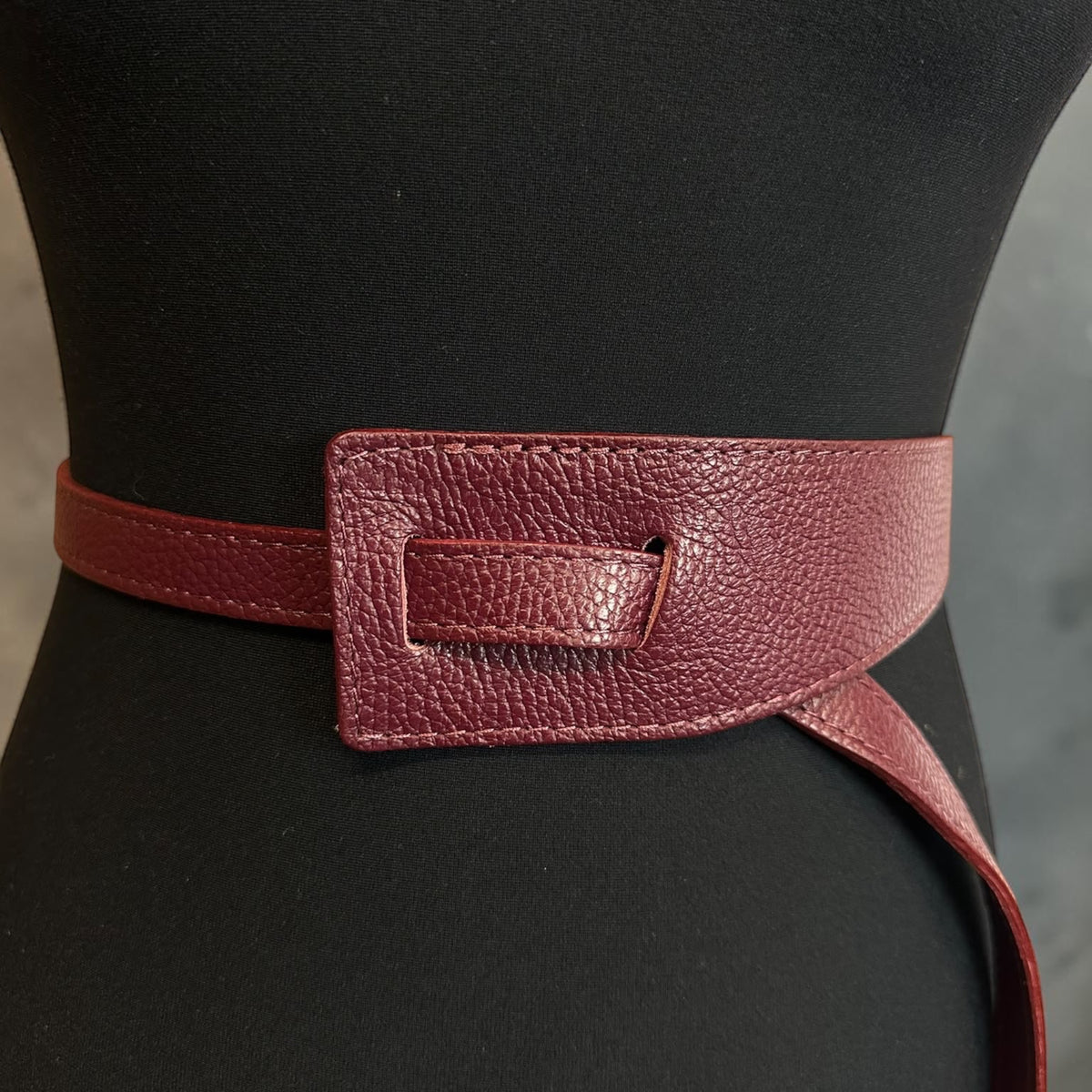 Vegan Bordeaux kimono belt