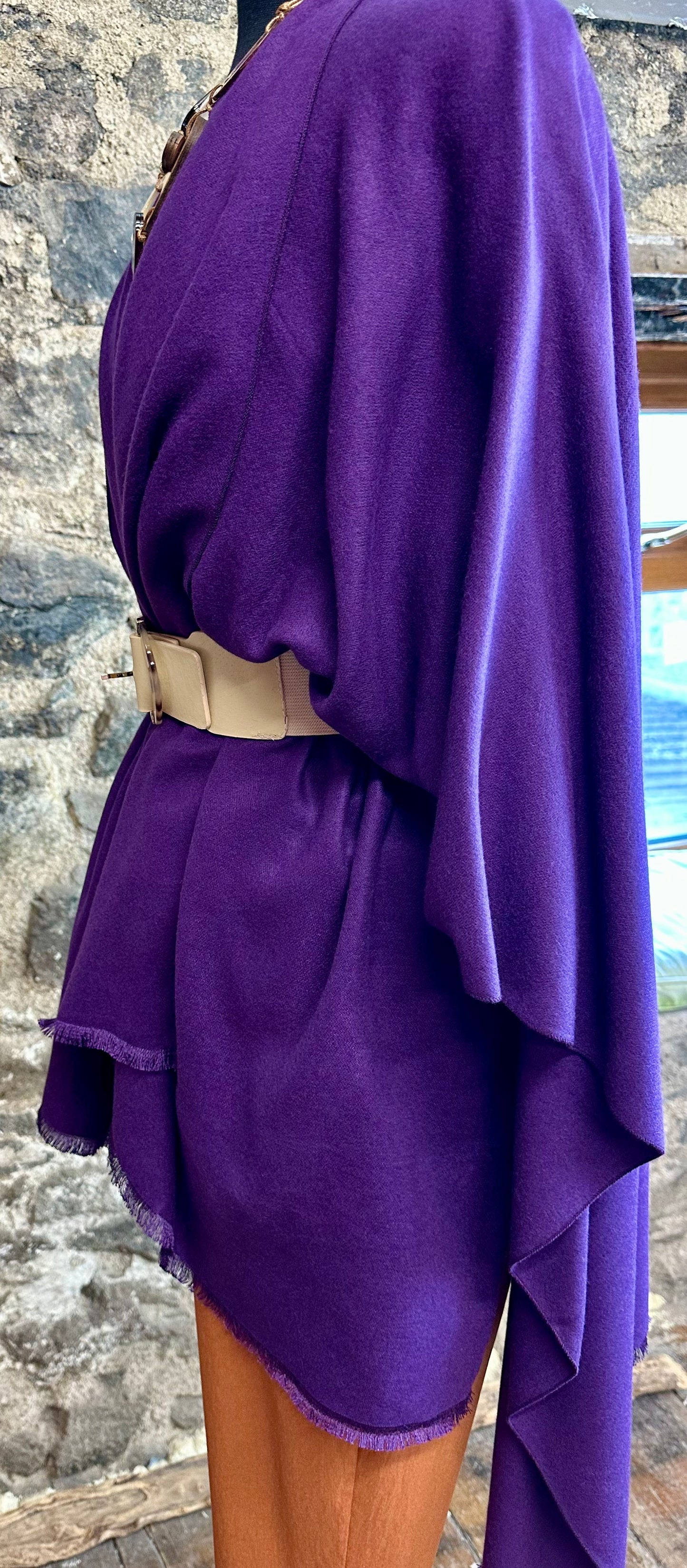 “Viola “violet soft elegant cape wrap