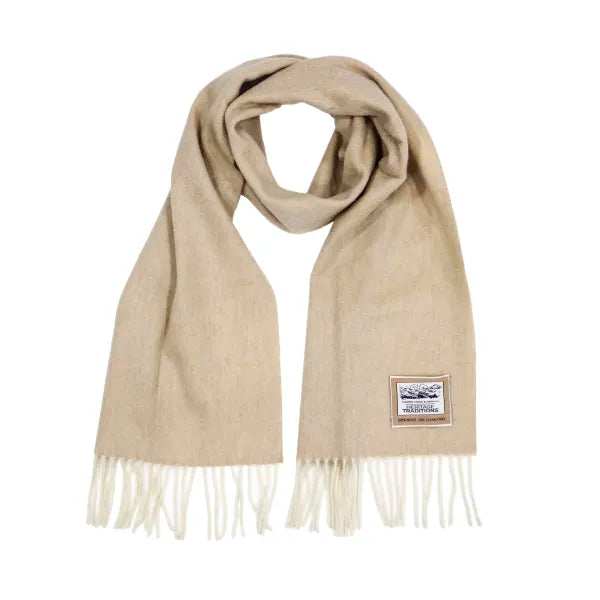 “For him “ 100% wool herringbone weave buttermilk cream scarf