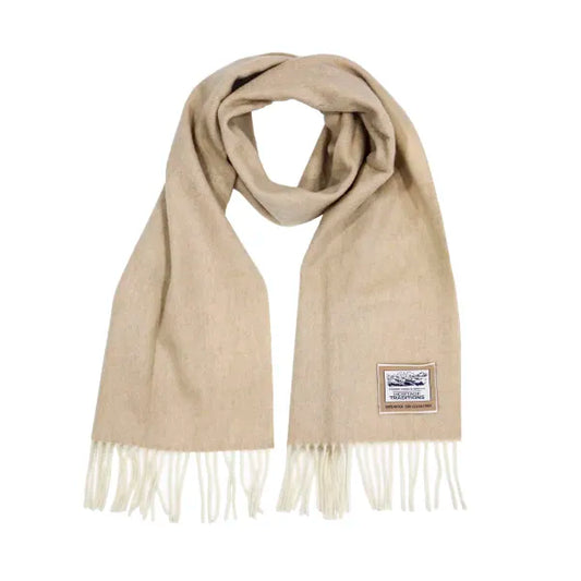 “For him “ 100% wool herringbone weave buttermilk cream scarf