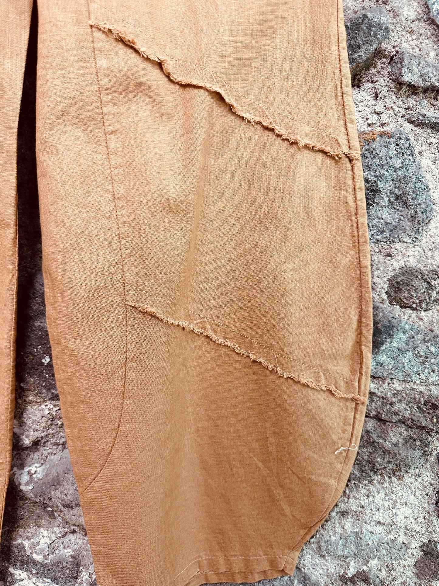 “Lily “bronze Italian linen cocoon trouser