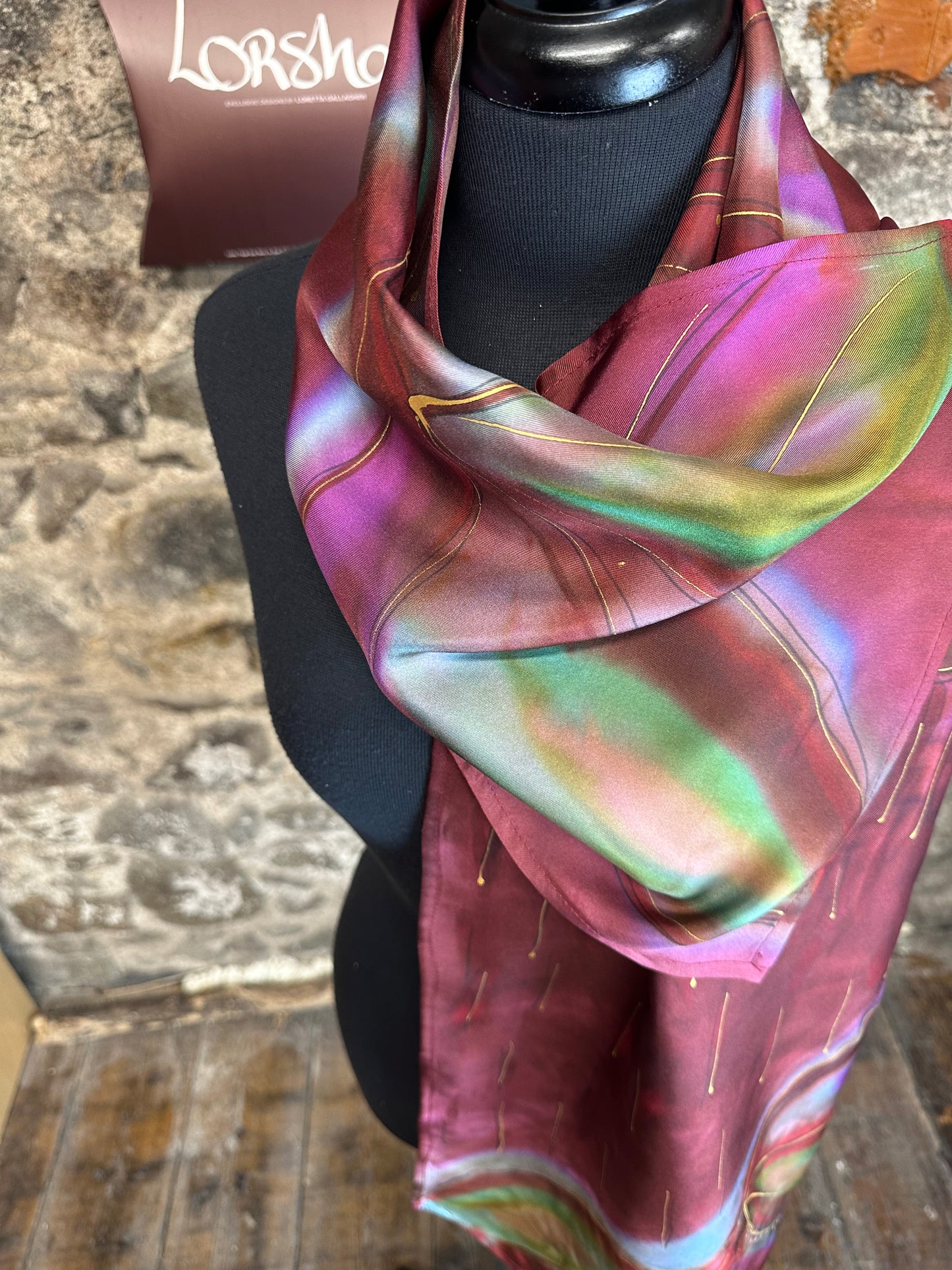 Lorshadesign Handpainted silk scarfs