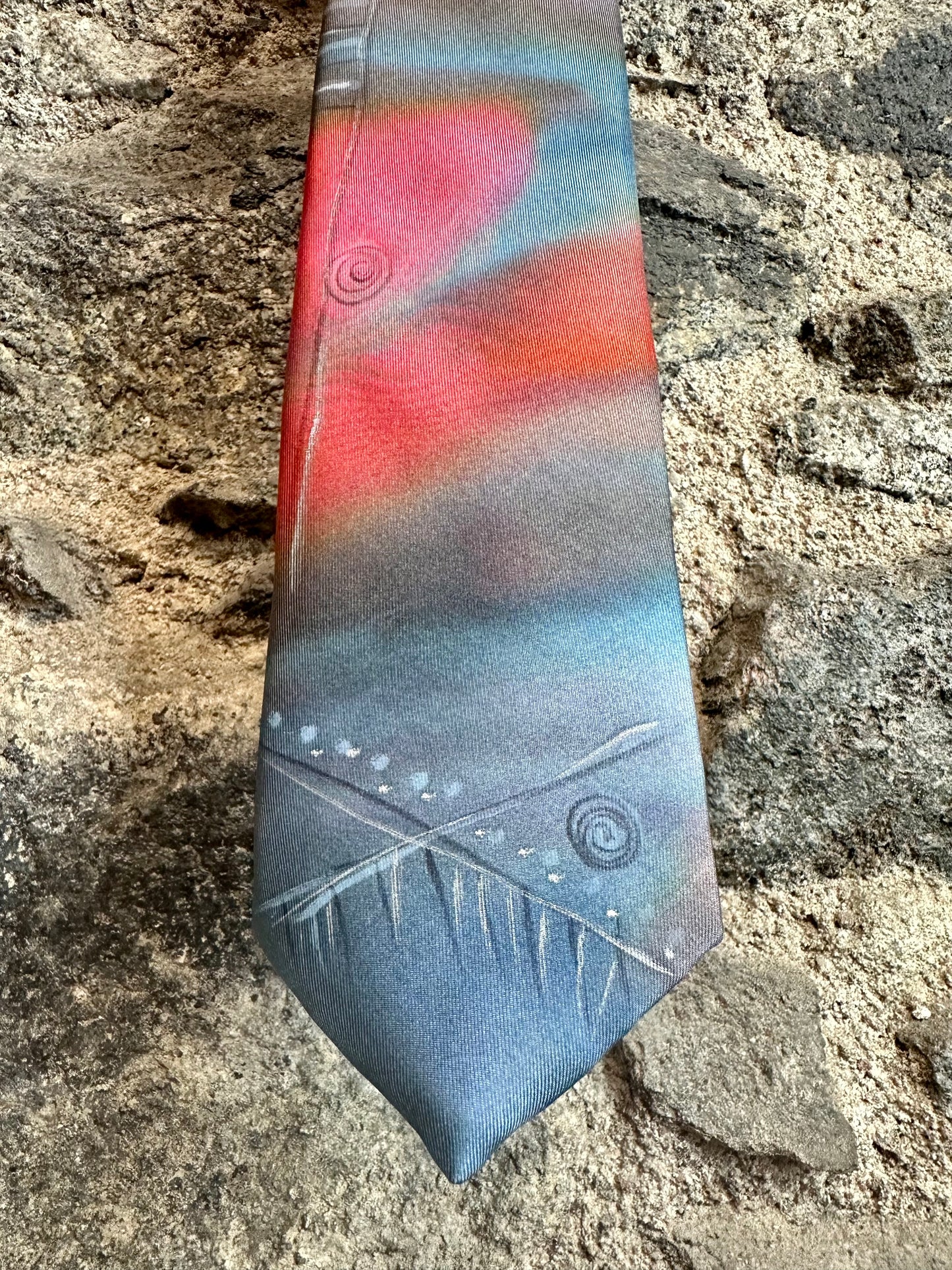 Lorshadesign Handpainted silk tie