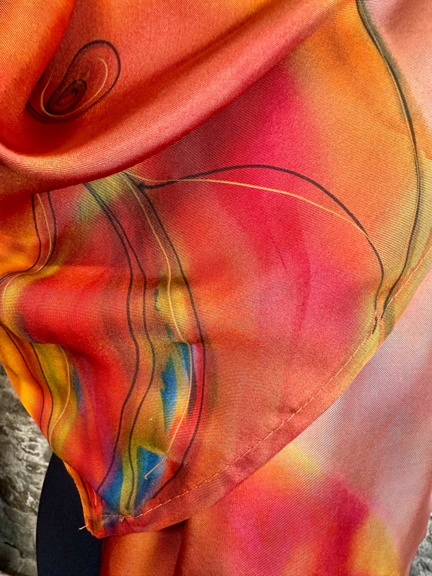 Lorsha Handpainted silk scarf
