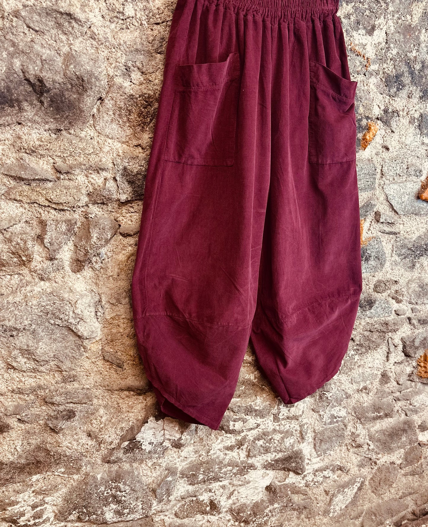 “Toni “ mulberry Italian needle corduroy cocoon cullottes