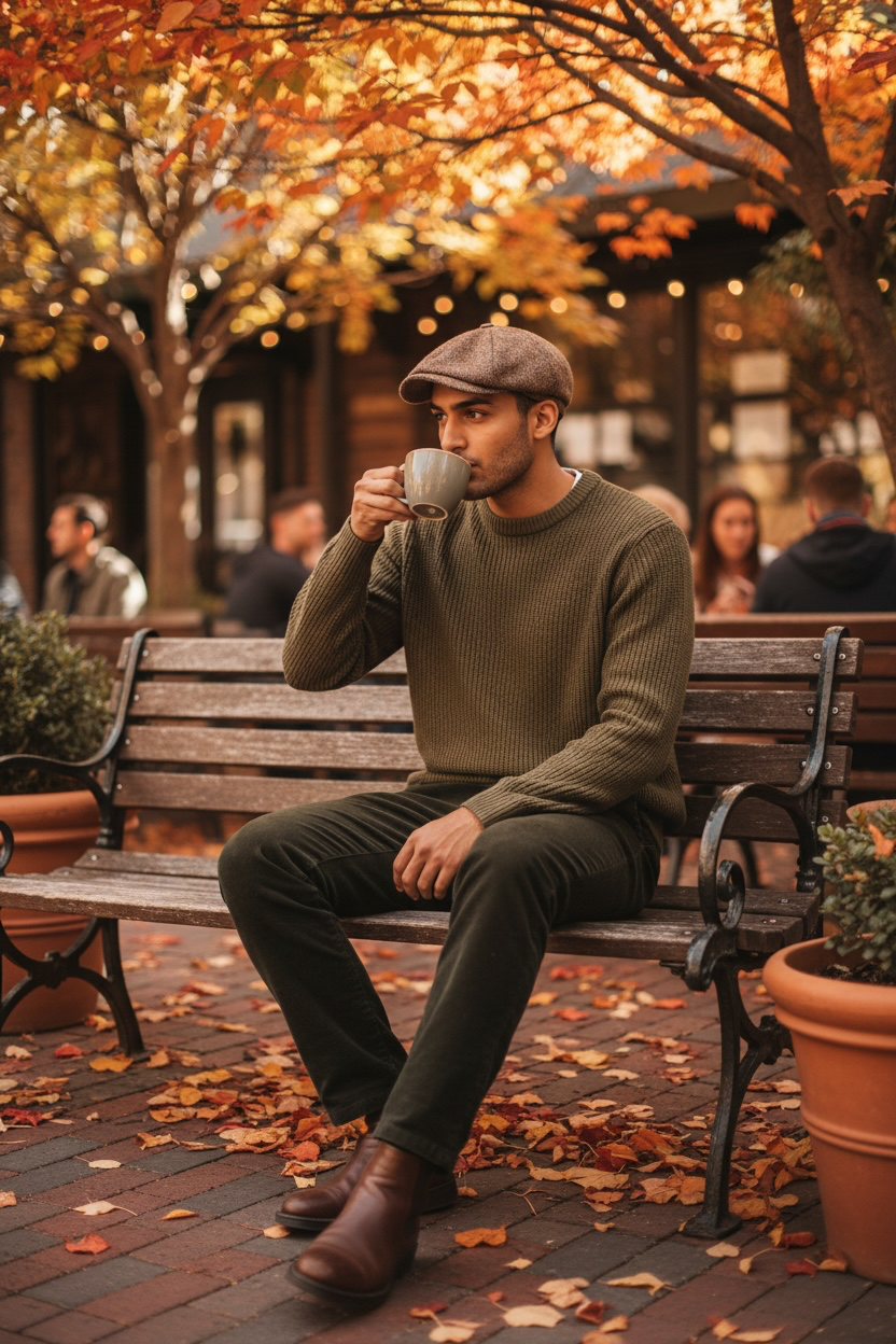 The shelby tweed herring bone bakers boy camel Celtic cap
