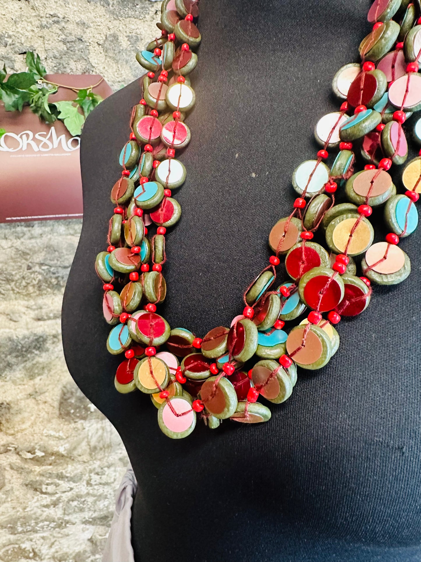 Statement multi strand neckpiece