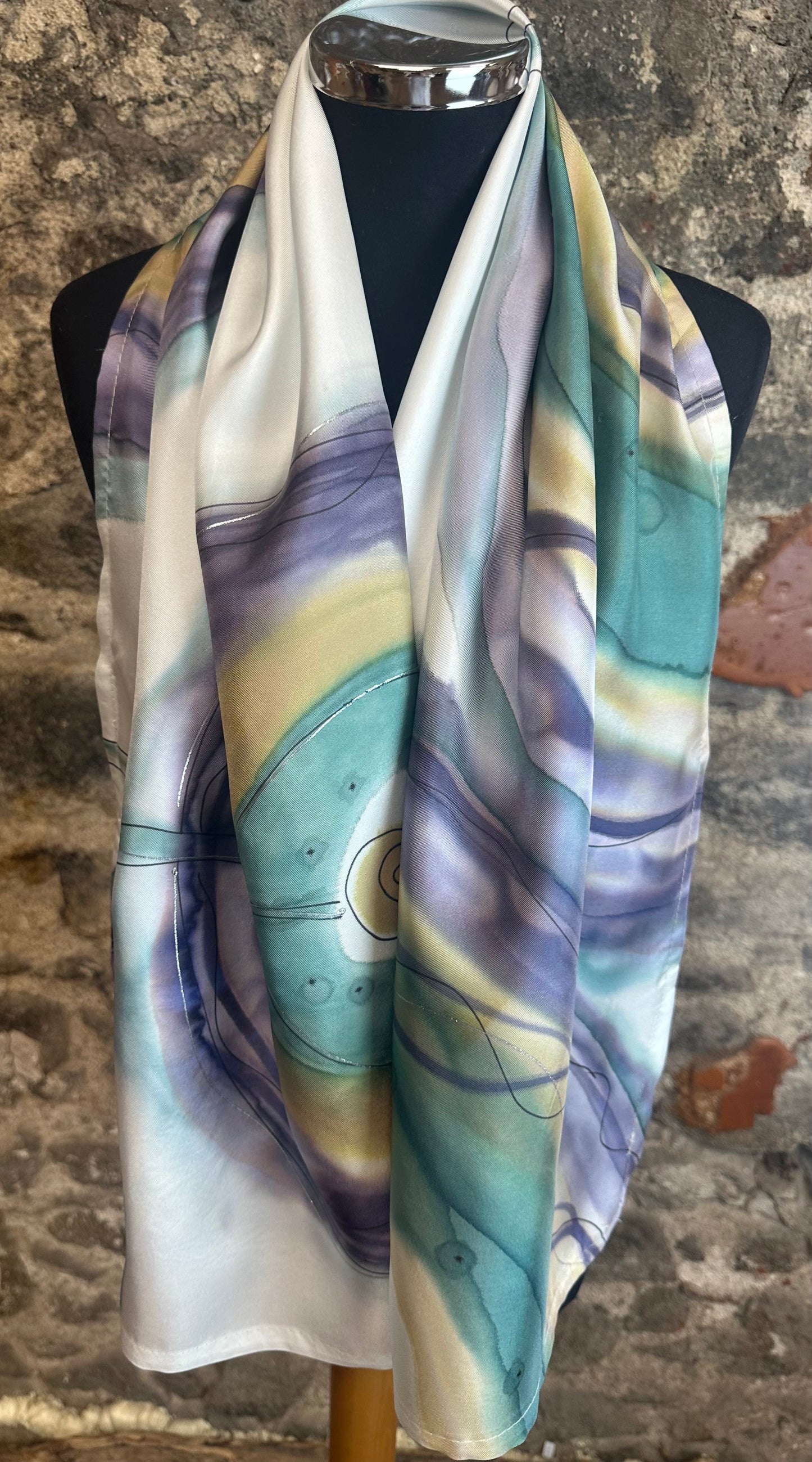 Lorshadesign Handpainted silk scarf