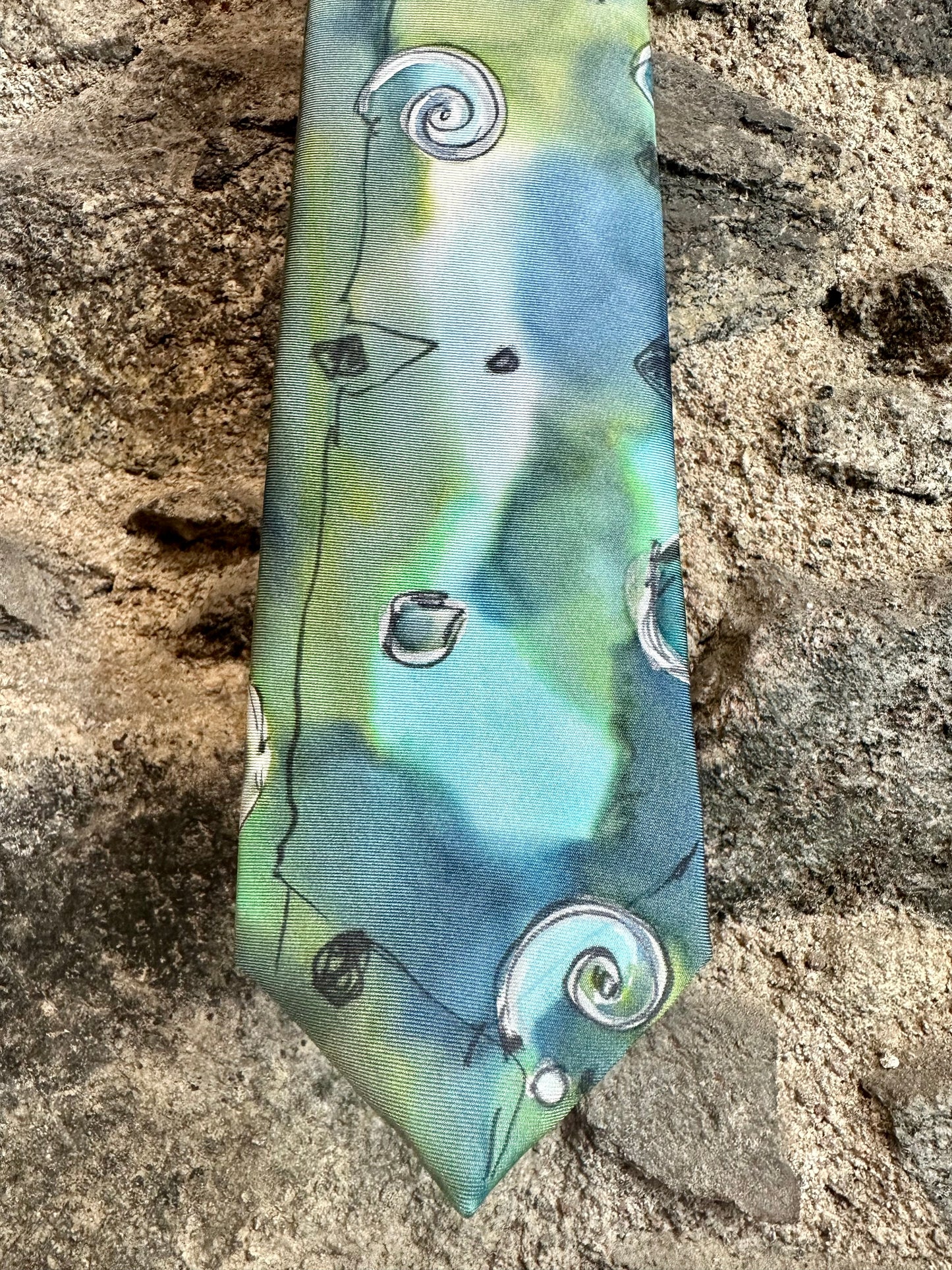 Lorshadesign Handpainted silk tie