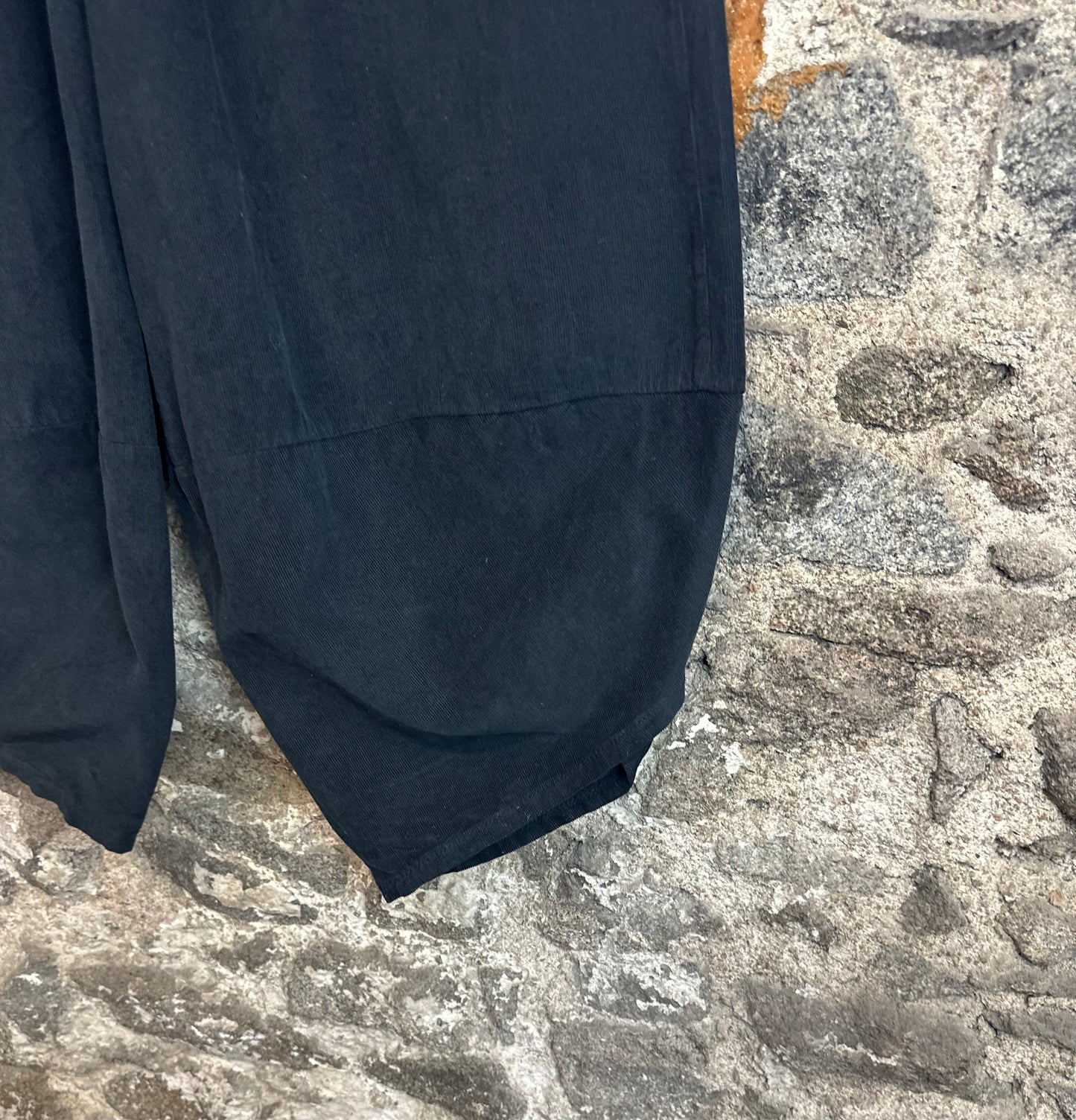 “Toni “ Ebony Black Italian needle corduroy cocoon cullottes