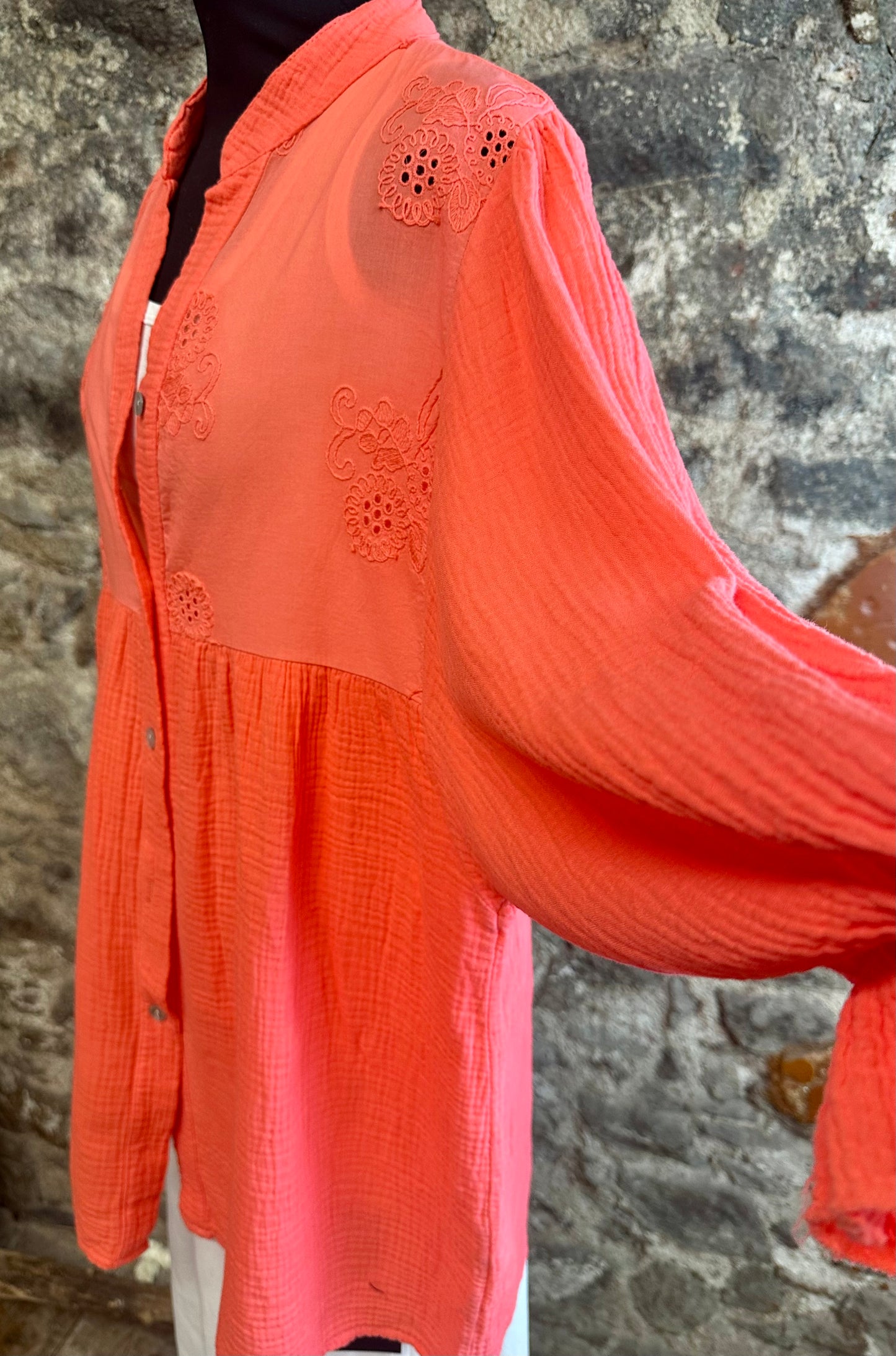 “Harriet “ coral Italian tunic