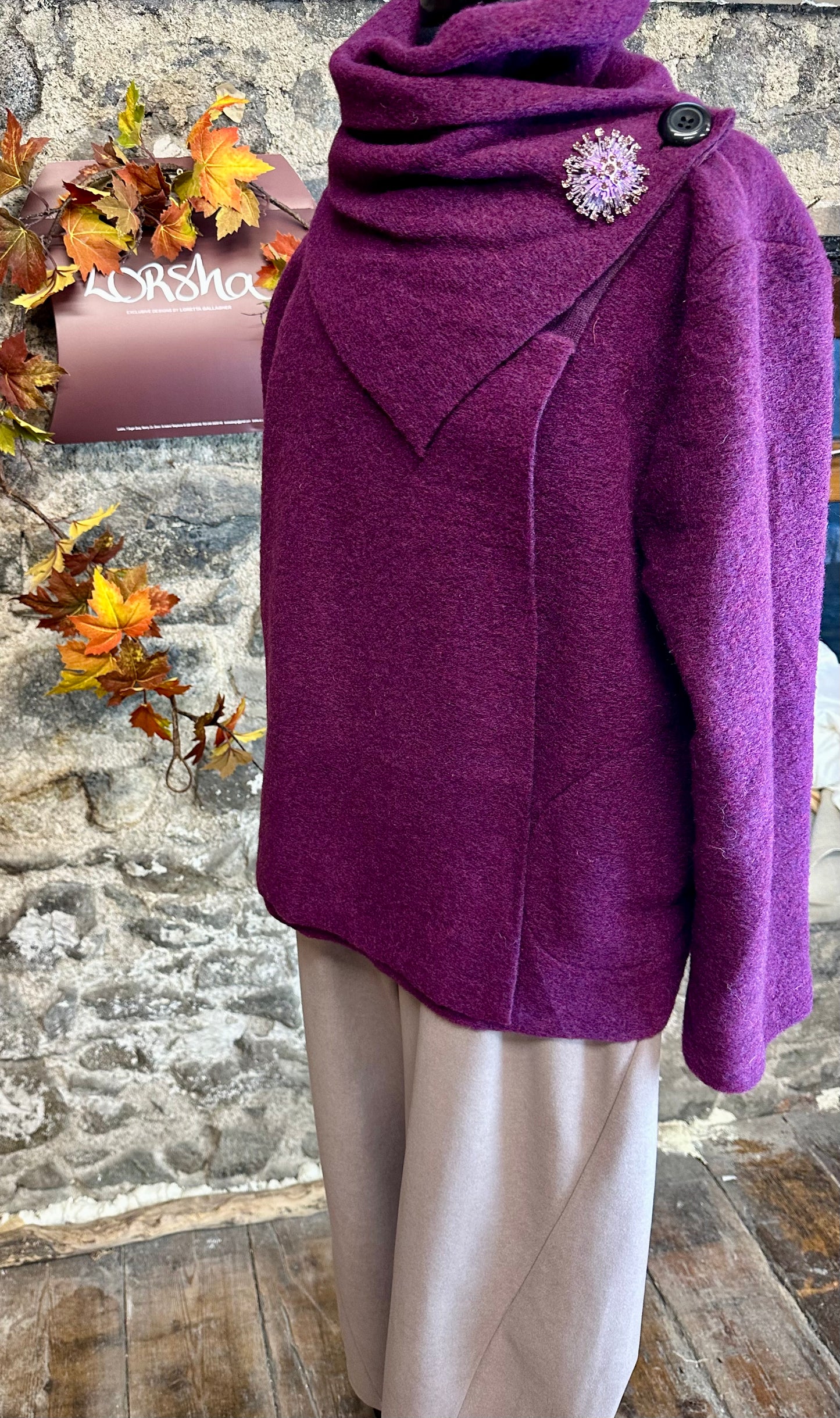 “ jay “ Italian wrap jacket magenta