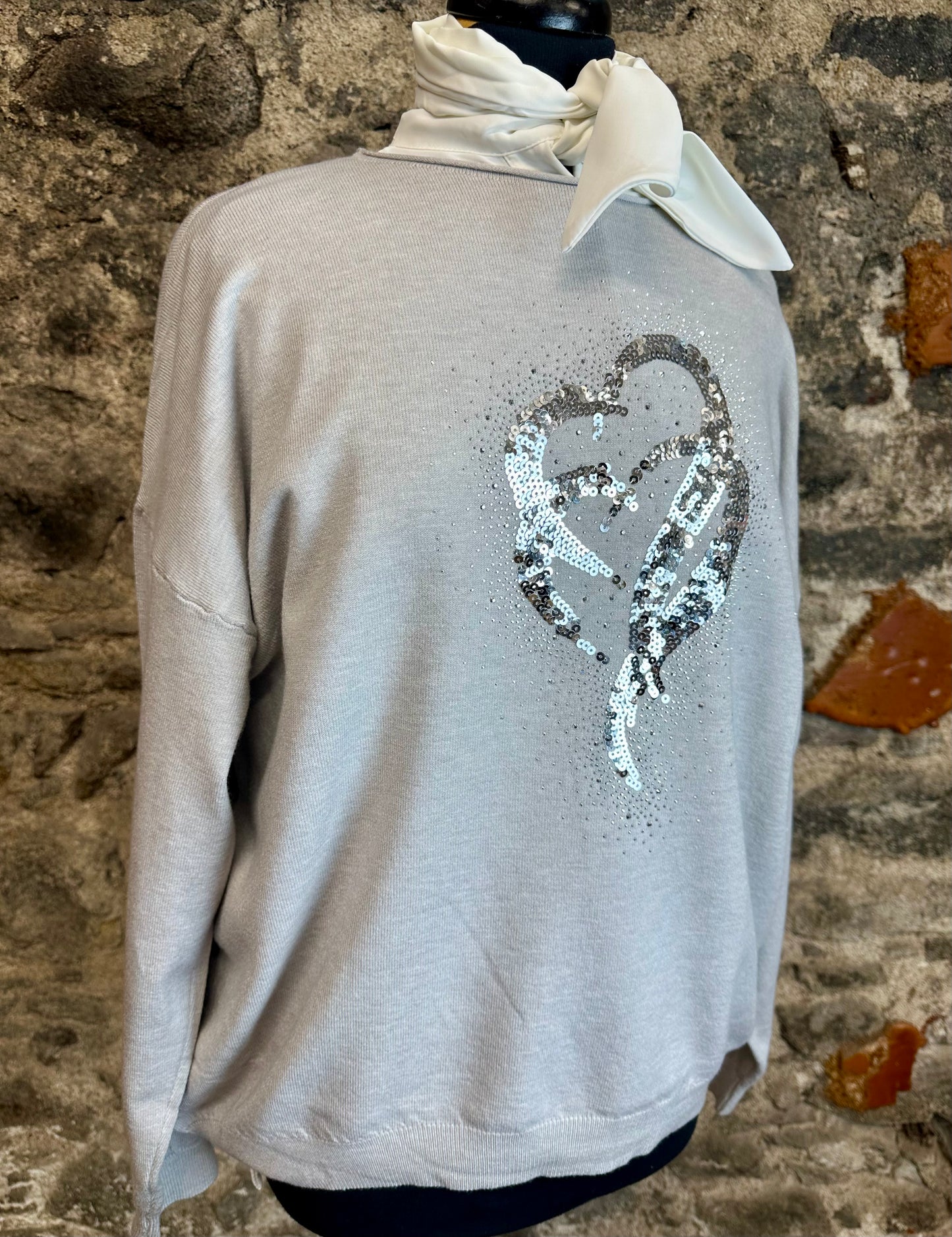 “Sarah “ dove grey Italian soft knit