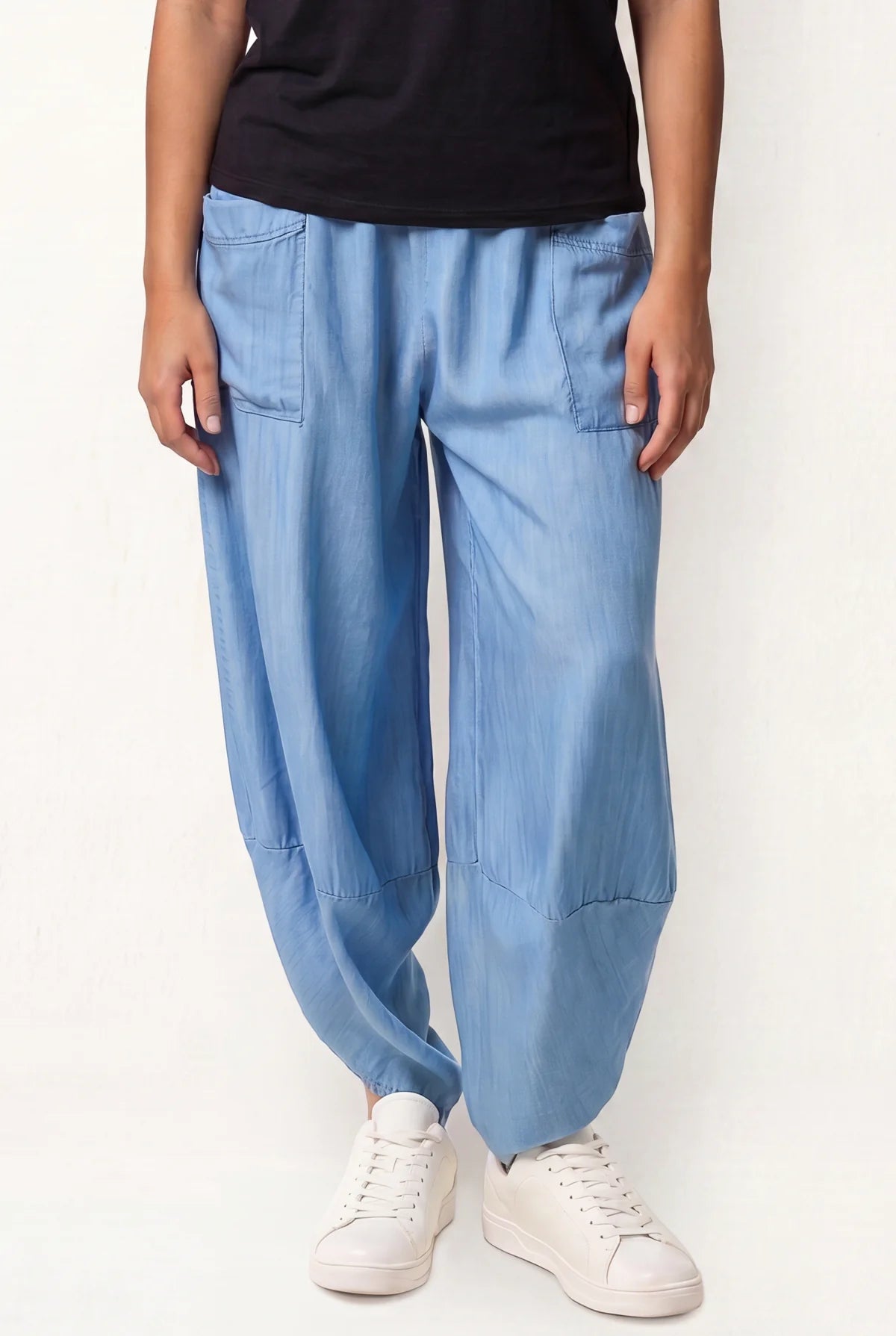 “Clara “ cloud blue light weight cocoon pants