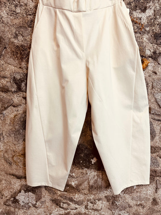 “Lottie” butter cream italian elegant cocoon trouser