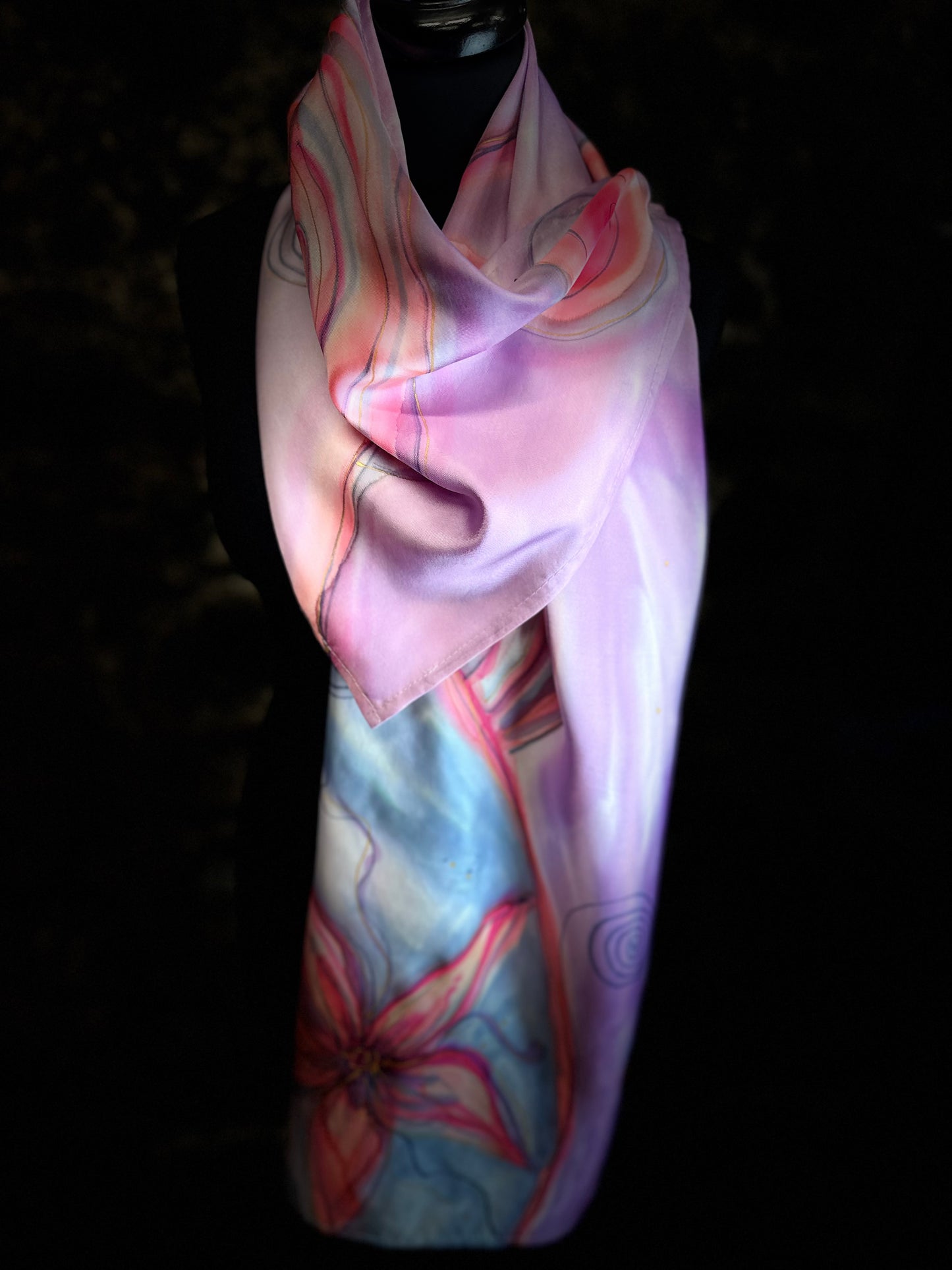 Lorshadesign Handpainted silk scarf collection