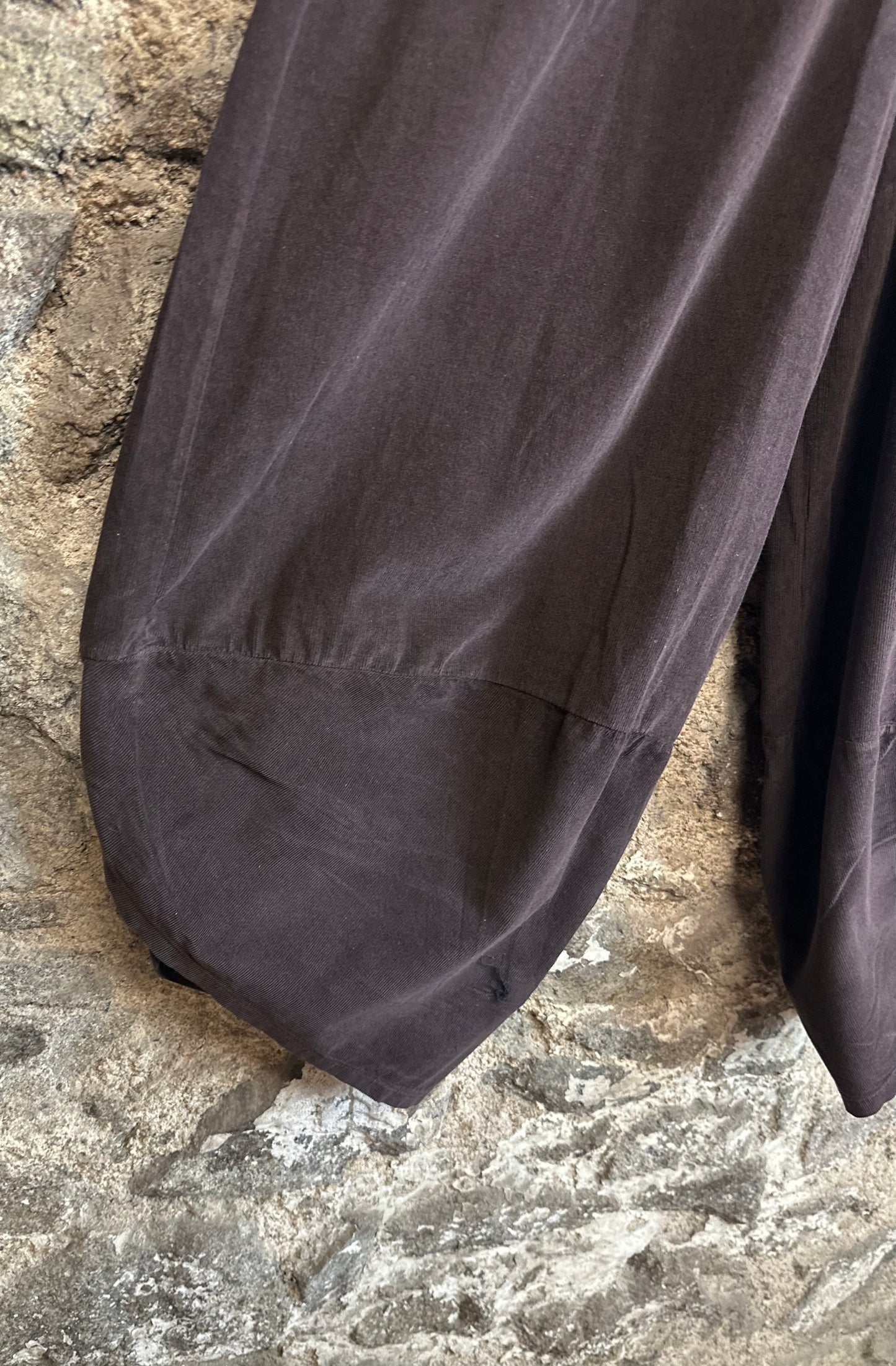 “Toni “ chocolate Italian needle corduroy cocoon cullottes