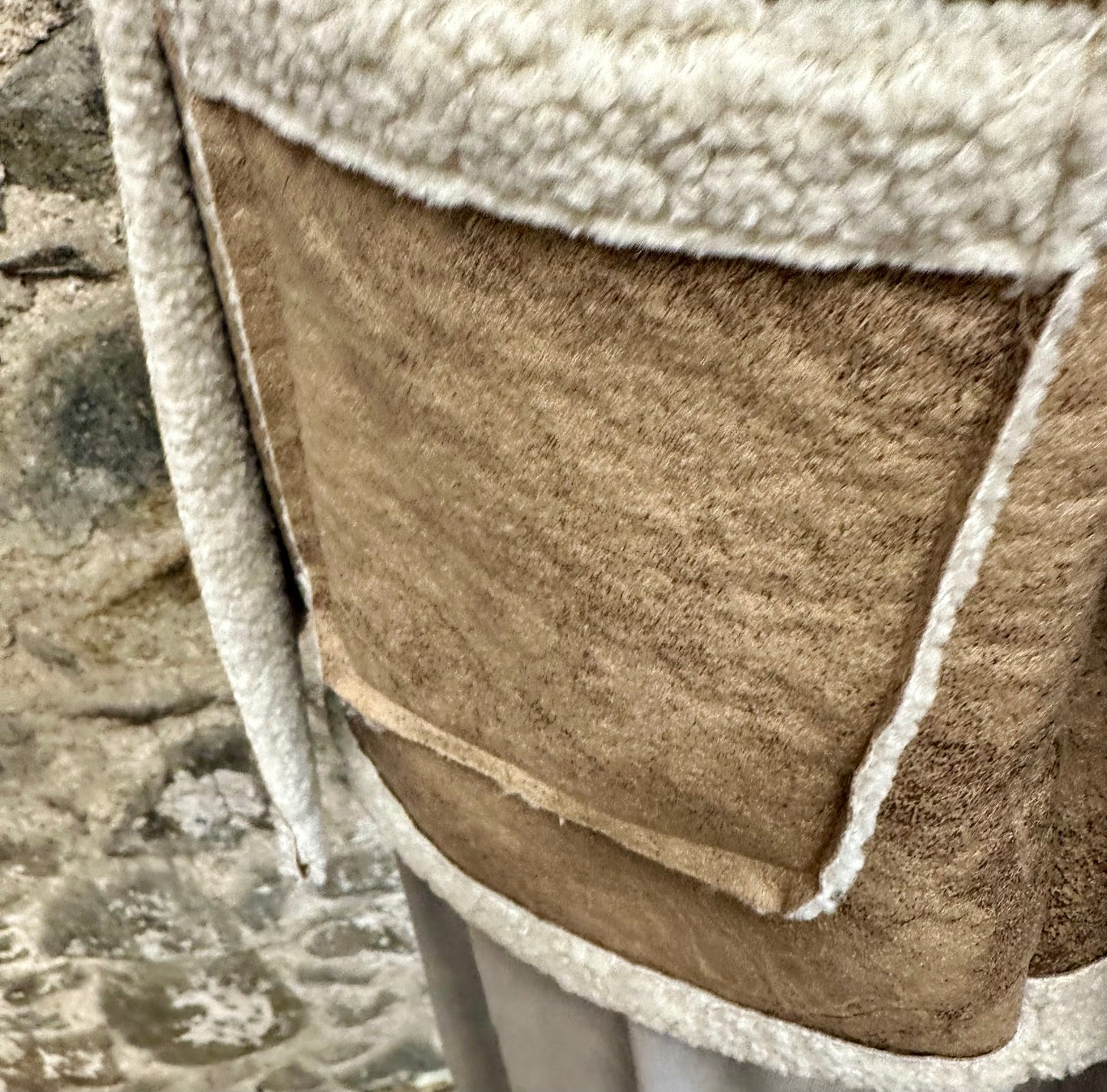 “Mira” natural Italian shearer box jacket