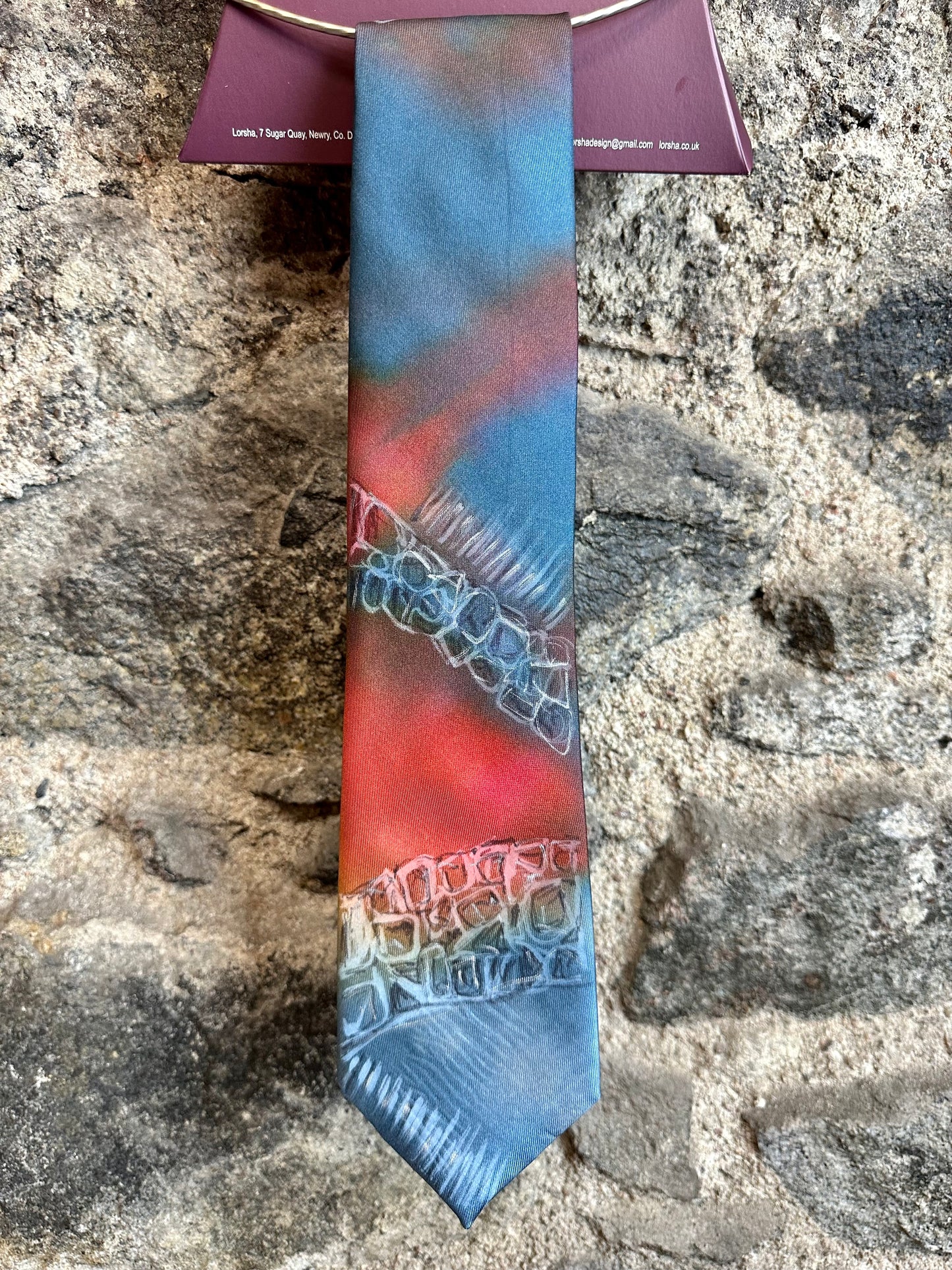 Lorshadesign Handpainted silk tie