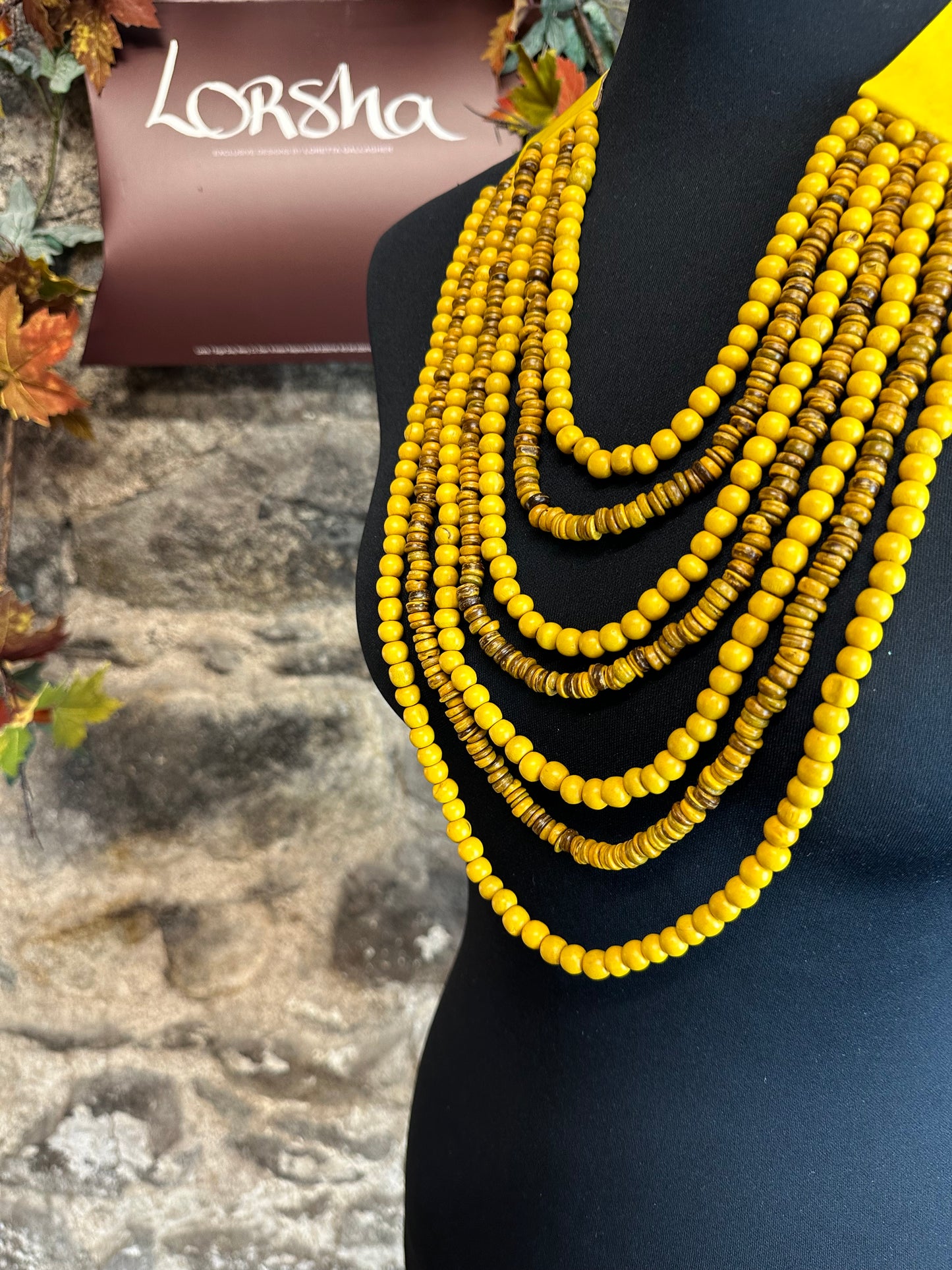 Statement saffron neckpiece