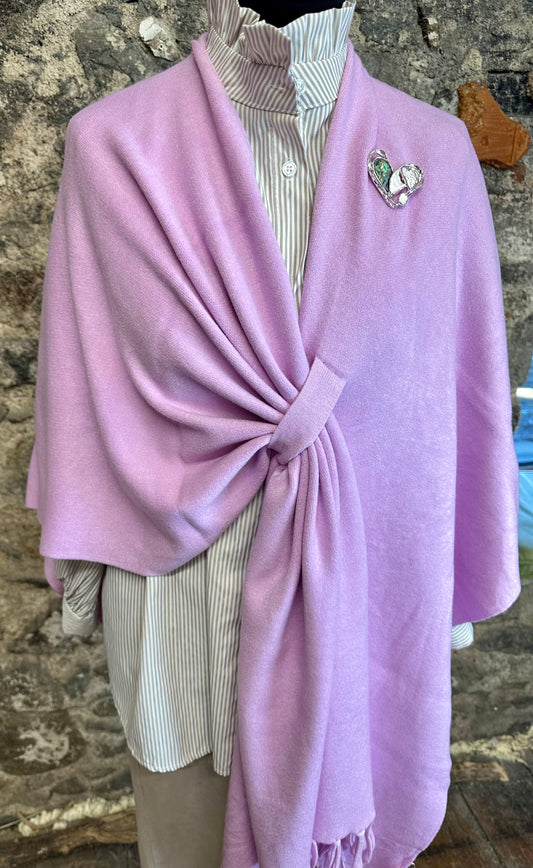 “Chelsea “ soft fine knit loop stole hyacinth