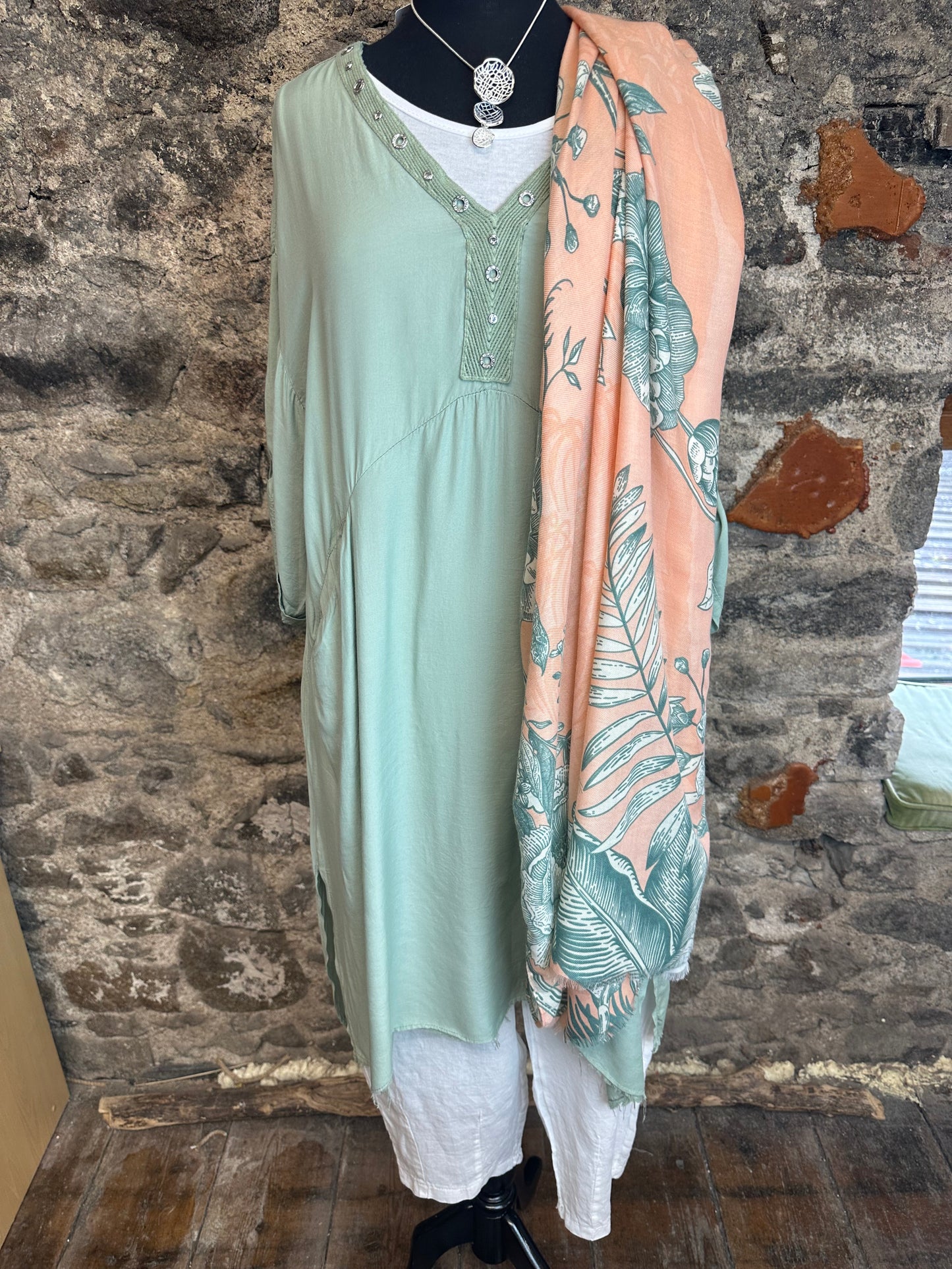 “Marley “ sage green Italian tunic