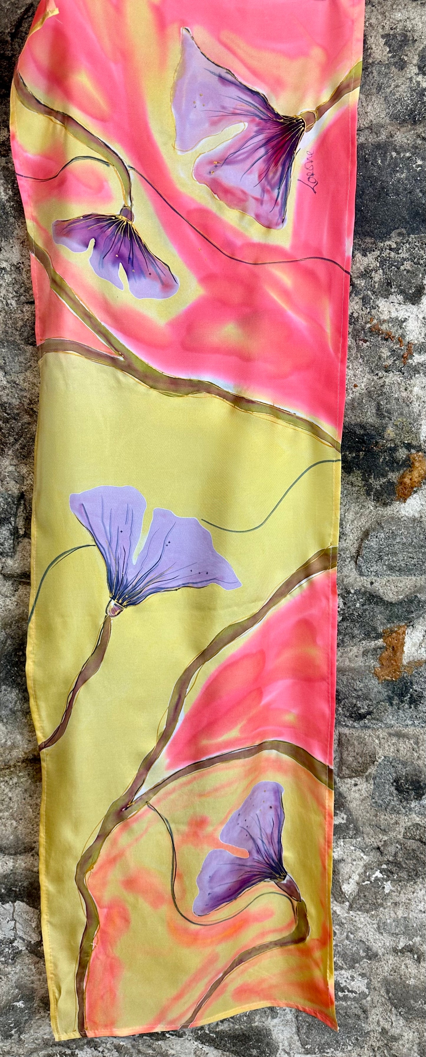 Lorshadesign Handpainted silk scarfs