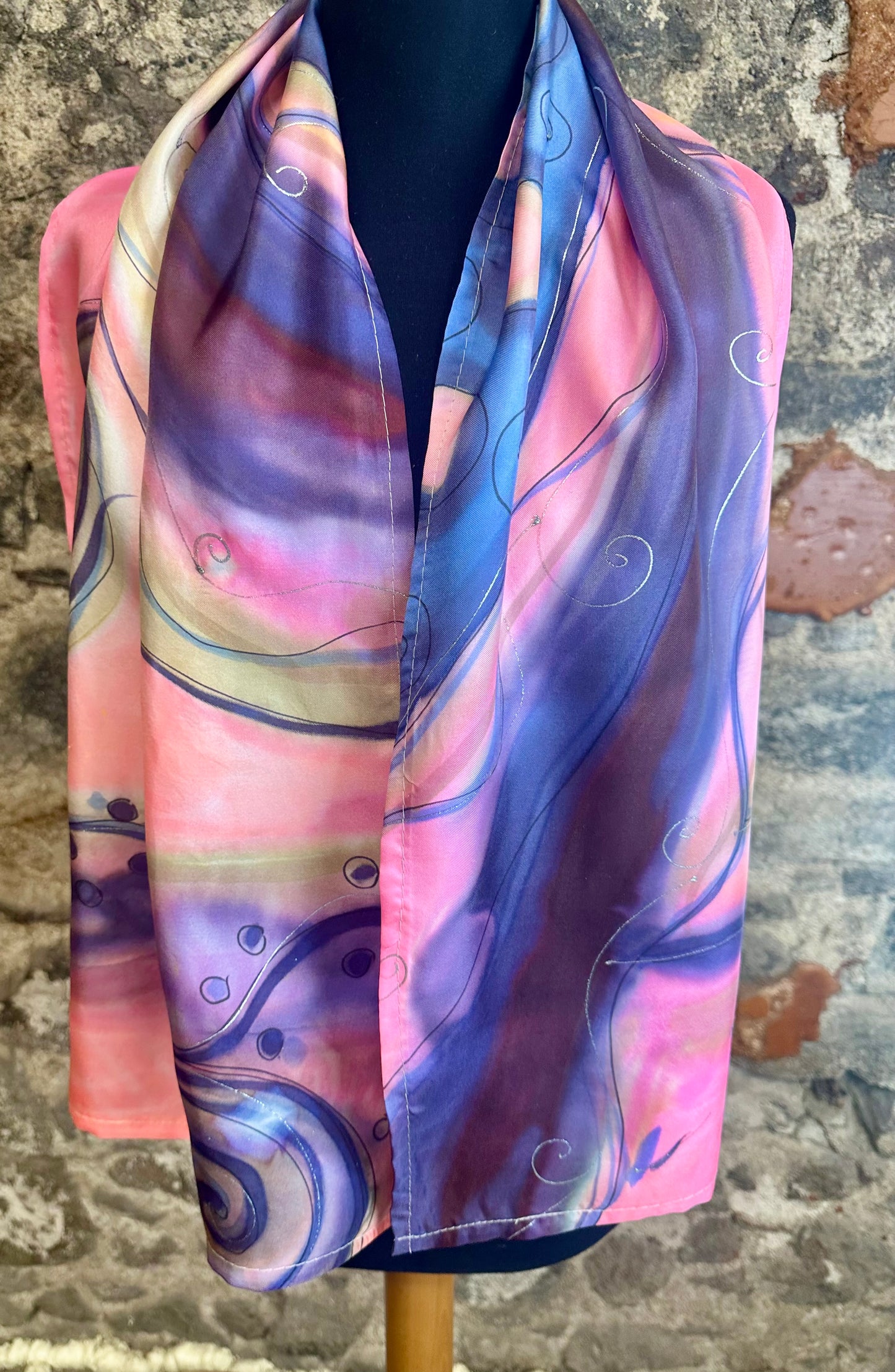 Lorshadesign Handpainted silk scarf