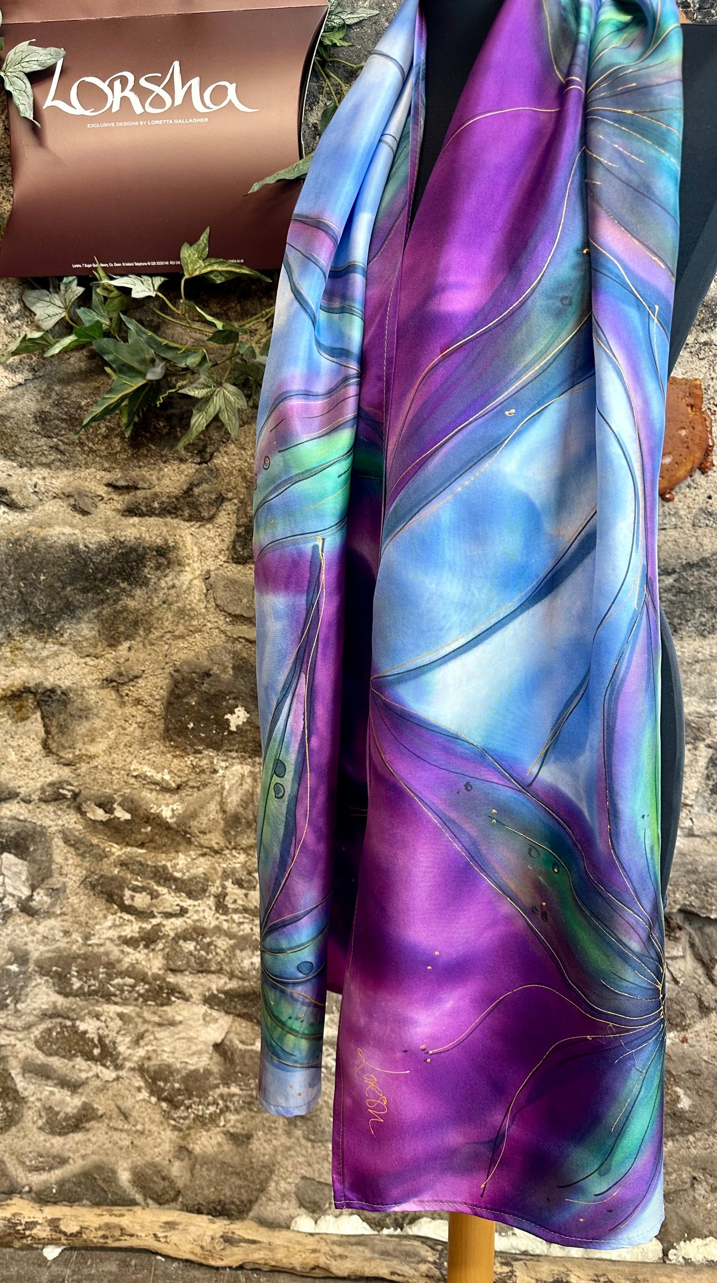 Lorshadesign Handpainted silk scarf collection