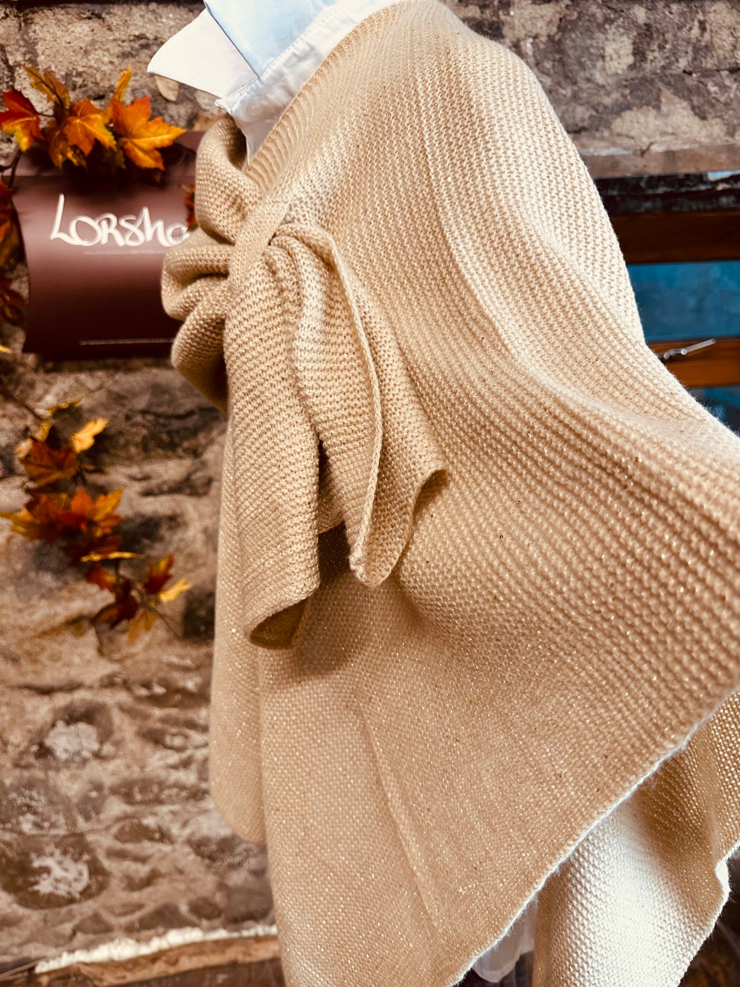 “Ettie “ knit wrap beige