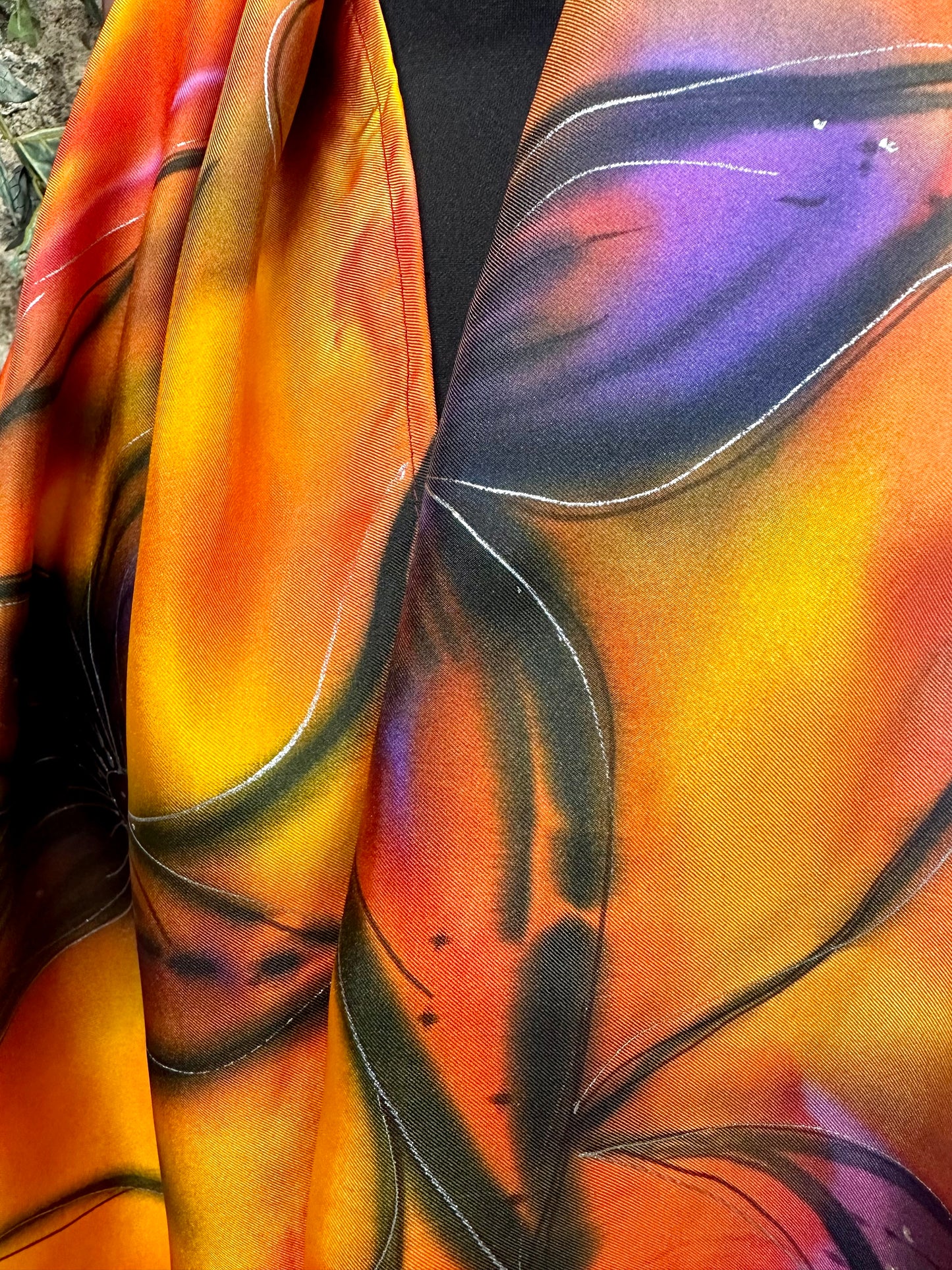 Lorshadesign Handpainted silk scarf collection