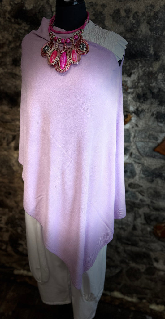 “Just a poncho “ hayacinth fine knit poncho