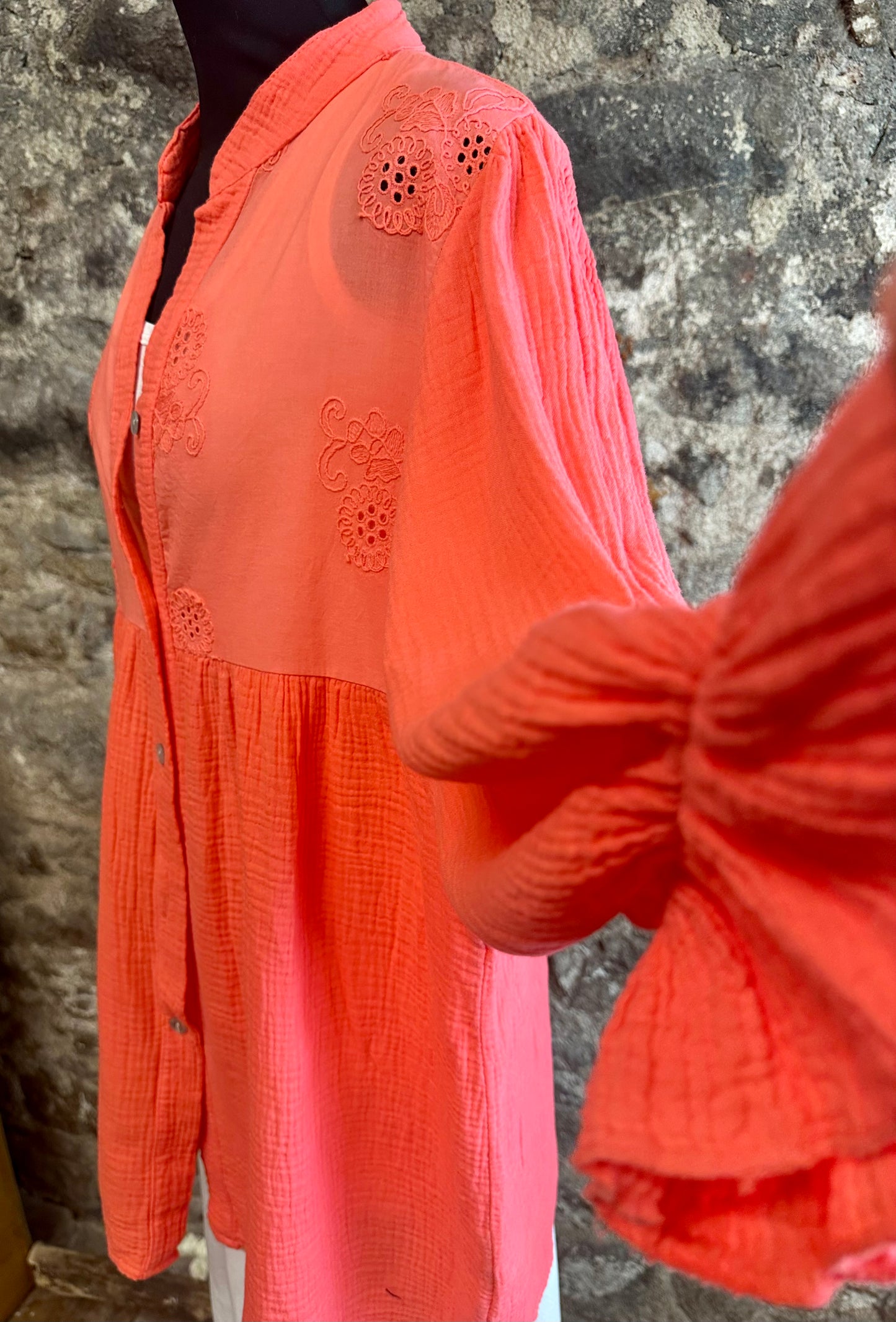 “Harriet “ coral Italian tunic