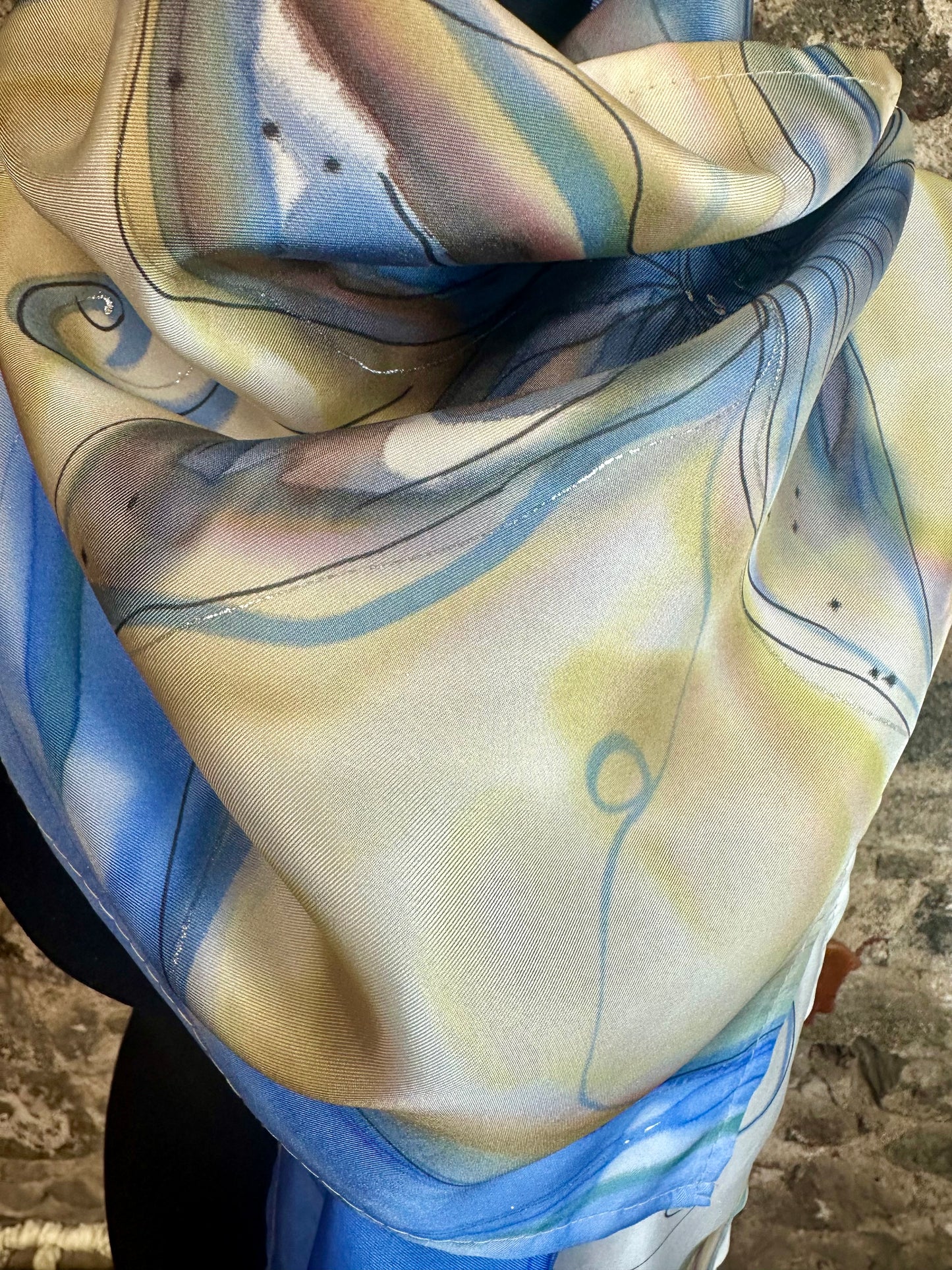 Lorshadesign Handpainted silk scarf