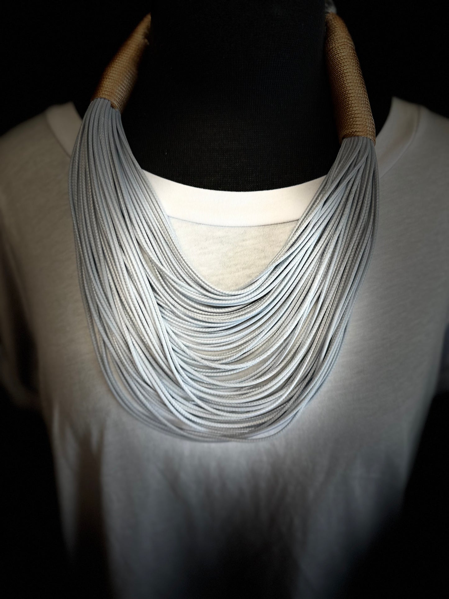“Aisling “ dove grey rope neckpiece