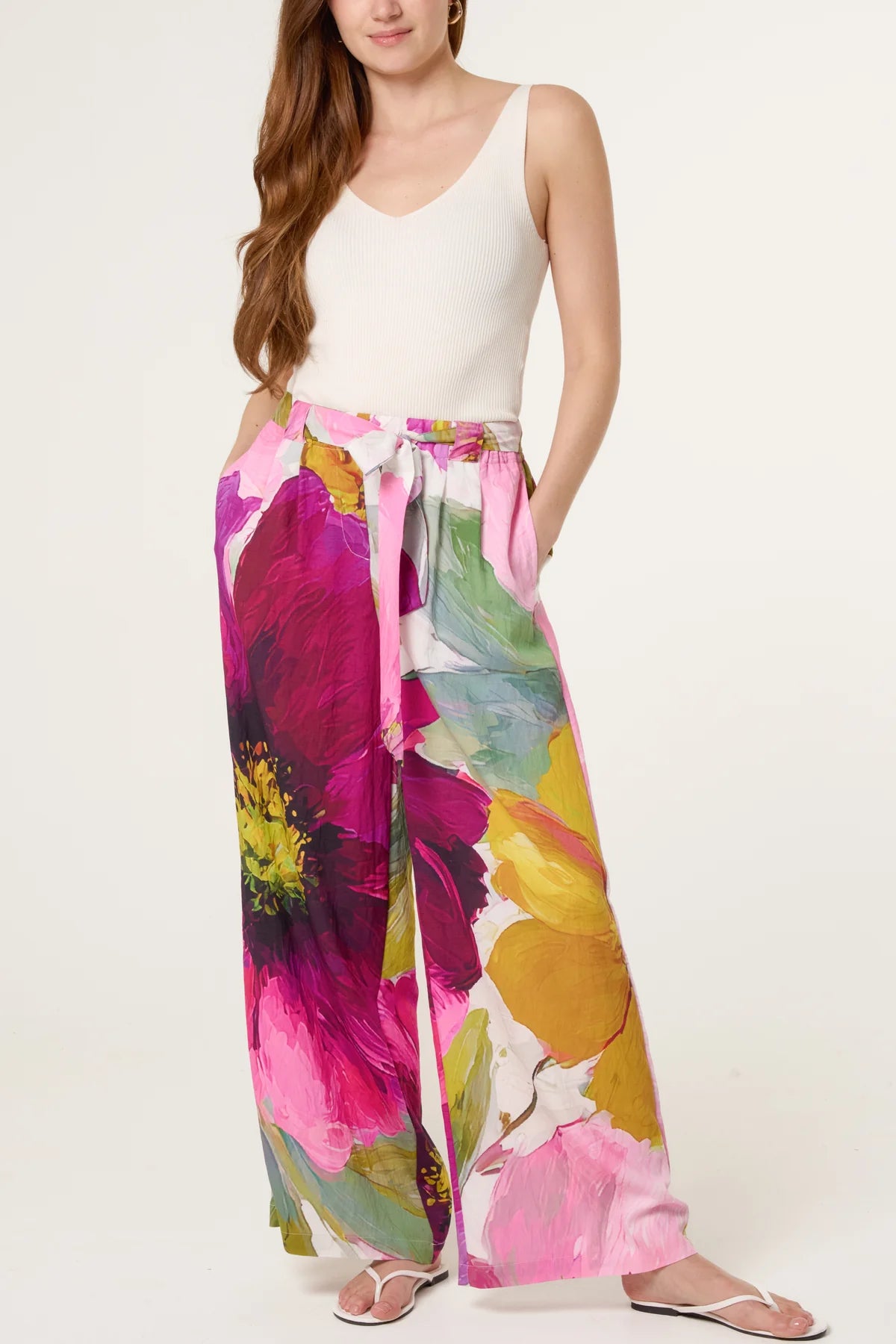 “Grace” Italian floral palazzo pants ..small / medium / large / xl